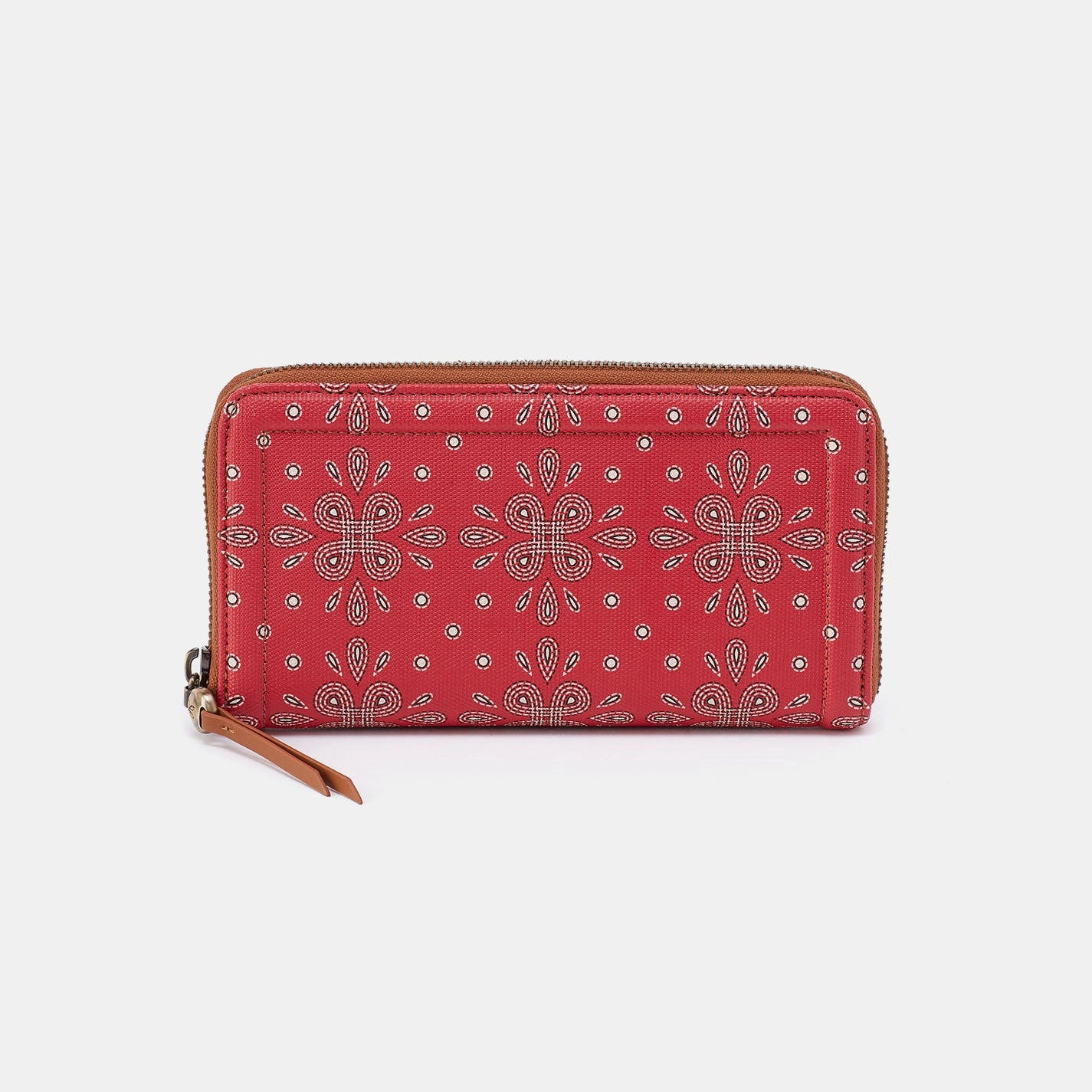 Soma Large Wallet In Coated Canvas - Red Journey Bandana Lightweight Everyday