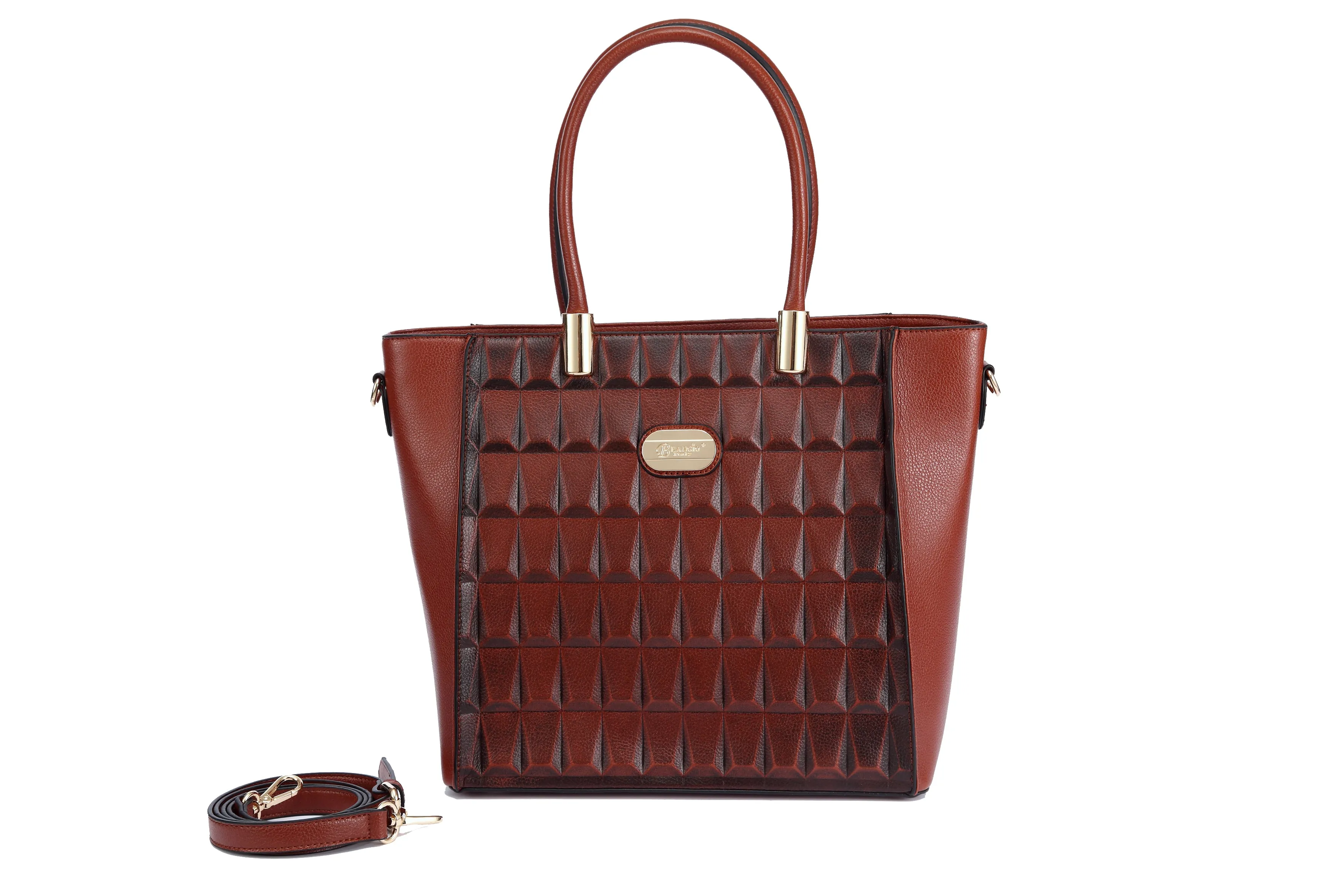 Fashion Architecture Brangio Italy Structured Faux Leather Handbag