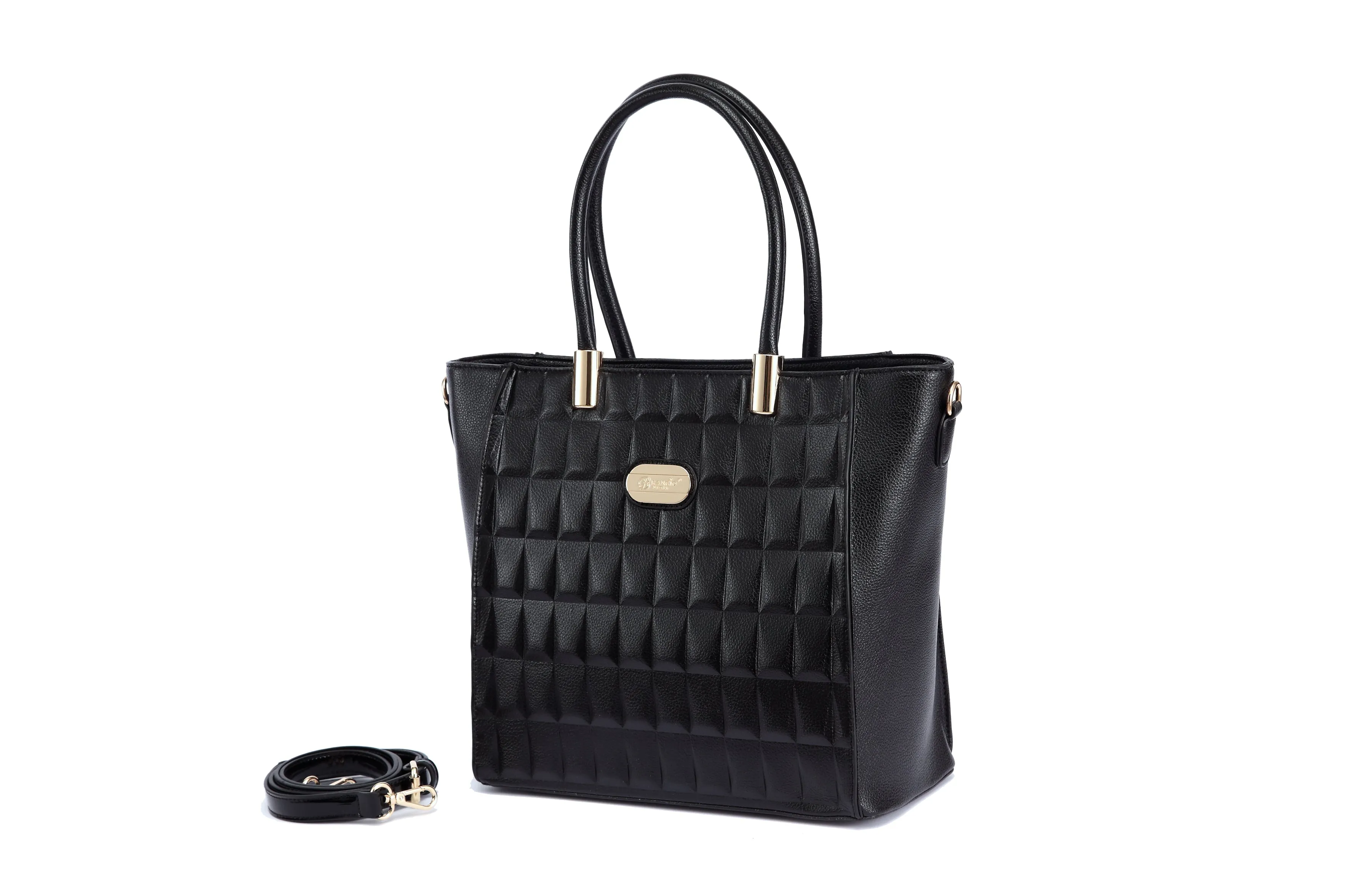 Brangio Italy Structured Faux Leather Handbag High-quality fashion tote