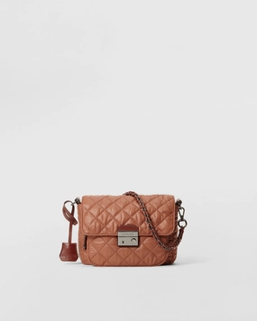 Terracotta Small Crosby Lock Crossbody Organized Interior