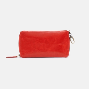 Spark Double Eyeglass Case In Polished Leather - Grenadine Minimalist Reliability