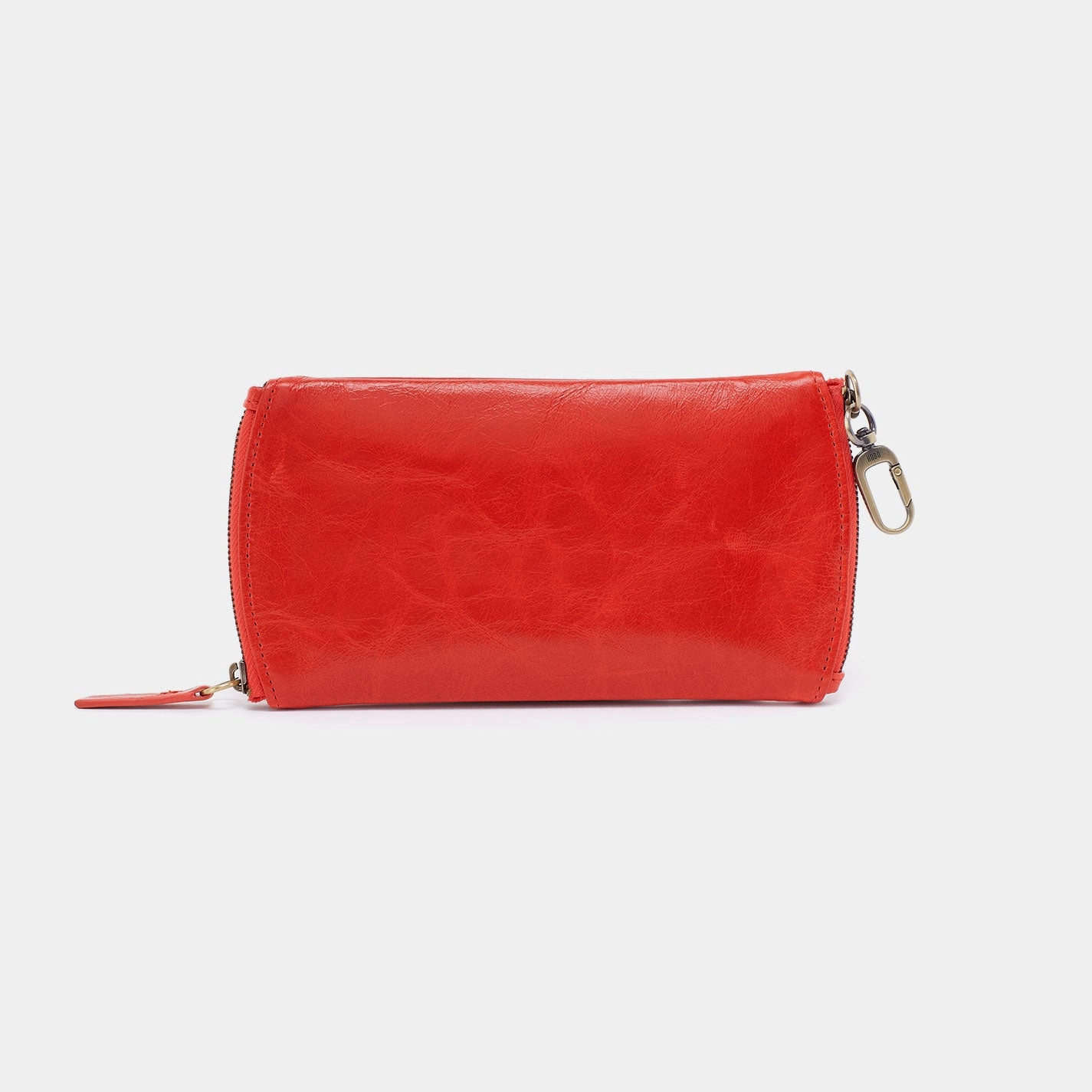 Spark Double Eyeglass Case In Polished Leather - Grenadine Minimalist Reliability