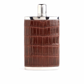 Hip Flask, 9 Oz, Brown Cr Flexible Design