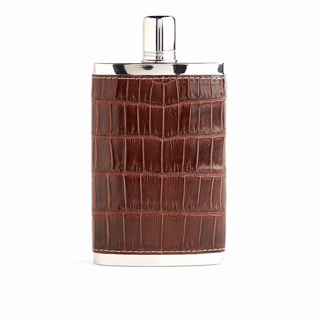 Hip Flask, 9 Oz, Brown Cr Flexible Design
