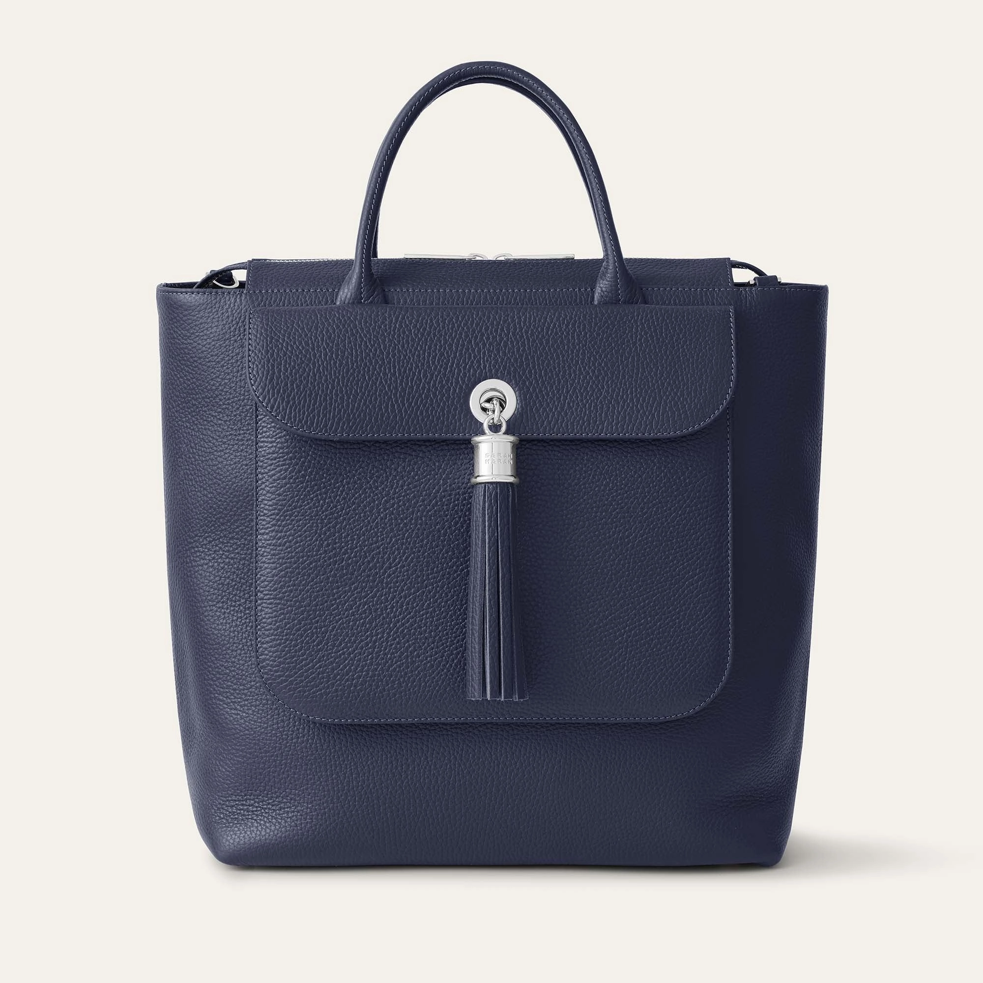 Poppy Backpack | Navy with Silver hardware Modern Lifestyle
