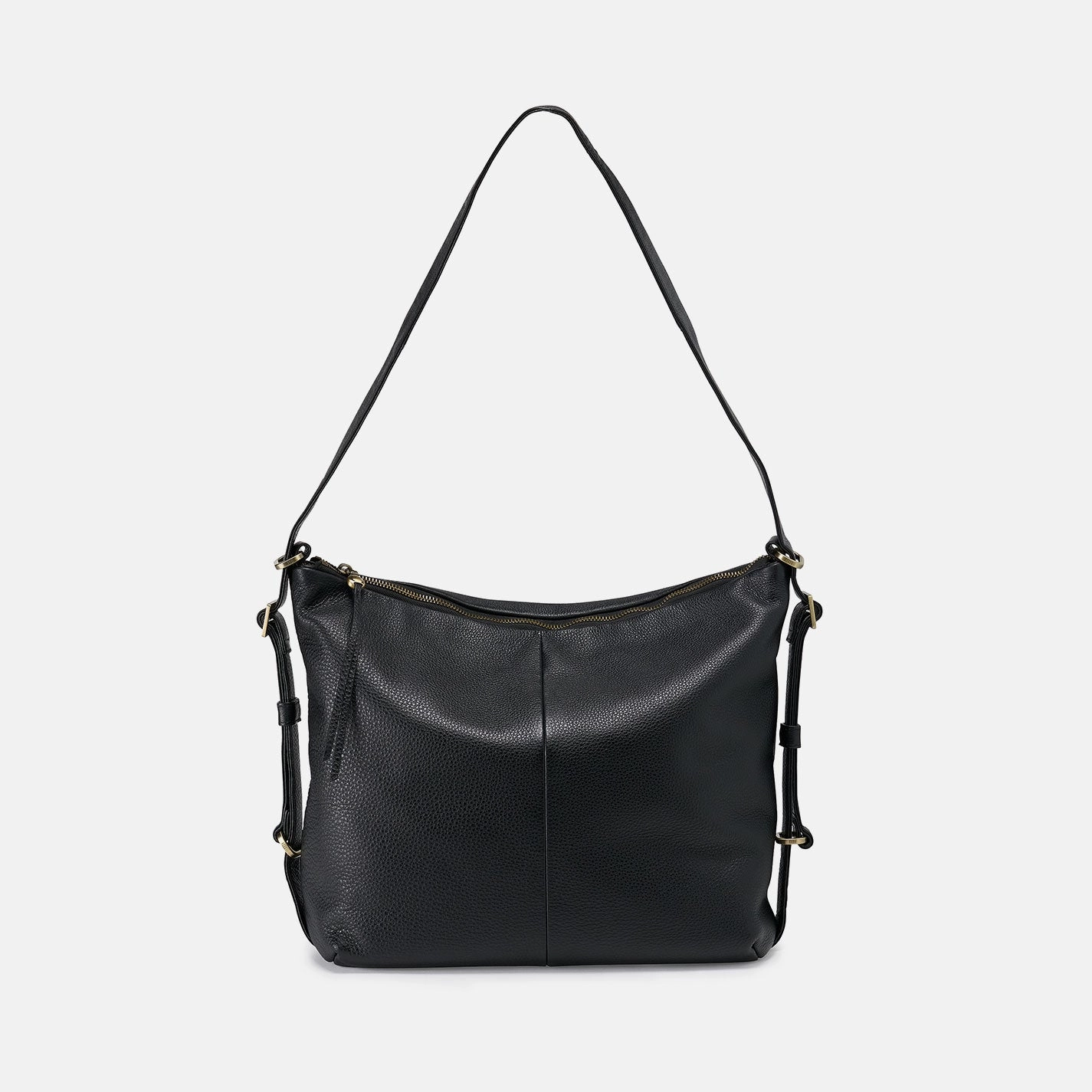 Everyday Necessity Weekend Style Emily Convertible Backpack In Pebbled Leather - Black