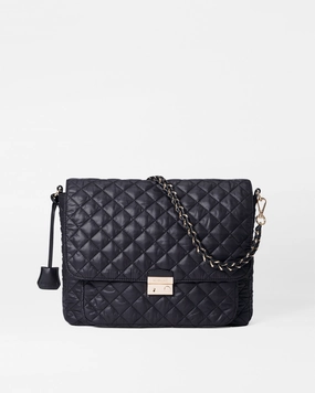 Black Large Crosby Lock Crossbody Classic Modern Touch