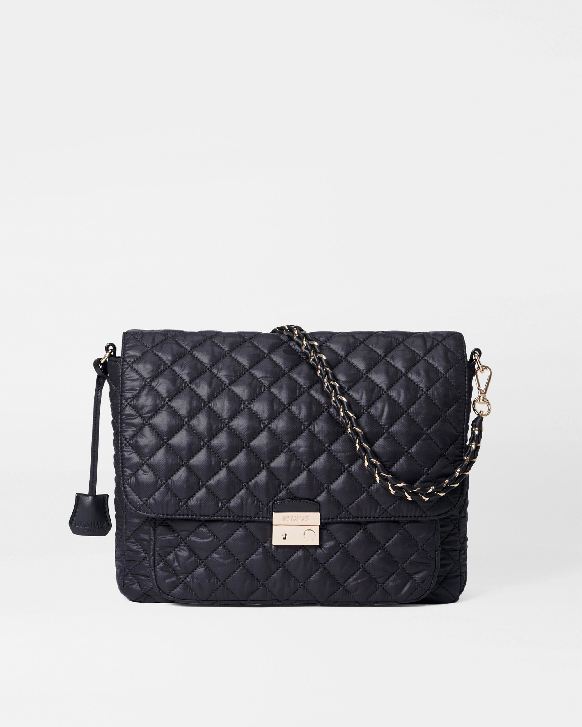 Black Large Crosby Lock Crossbody Classic Modern Touch