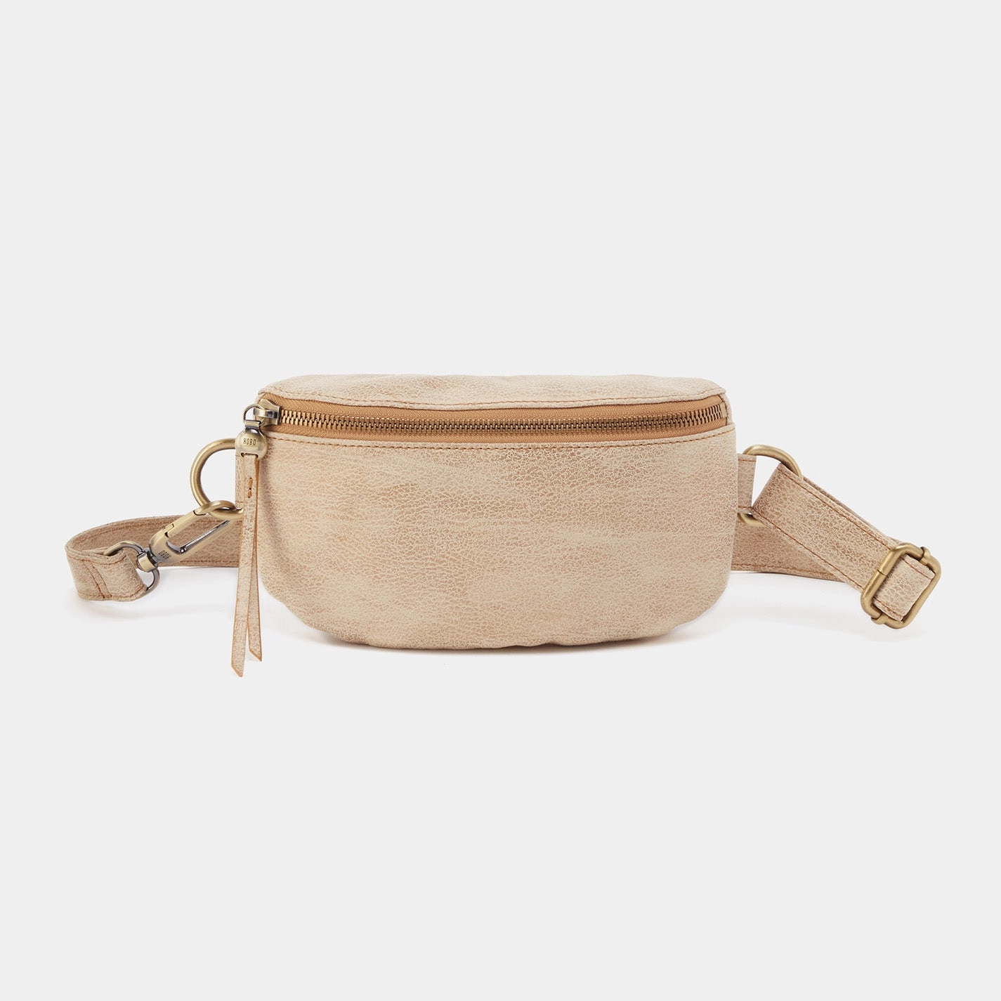 Fern Belt Bag In Metallic Leather - Gold Leaf Quality Finish