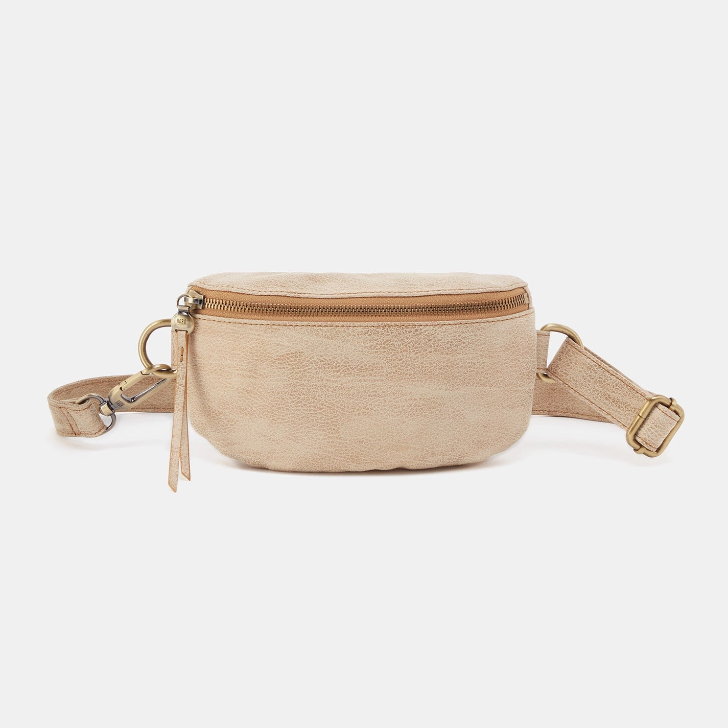 Fern Belt Bag In Metallic Leather - Gold Leaf Crossbody Option Sport Outfit