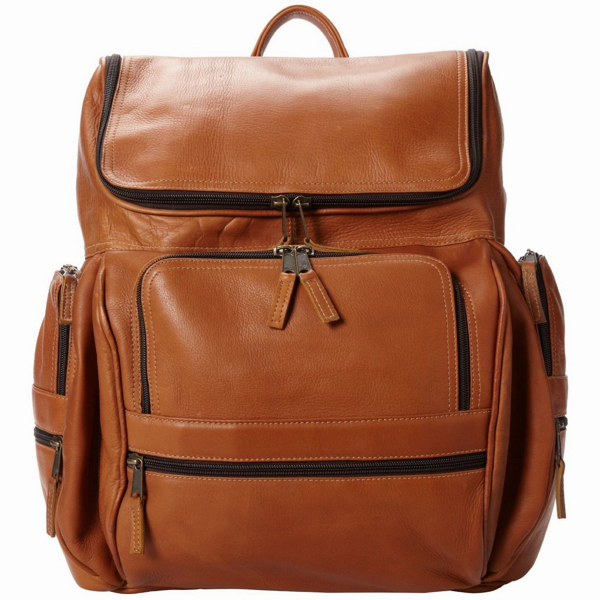 Daily Journey Functional Functionality Explorer Leather Laptop Backpack
