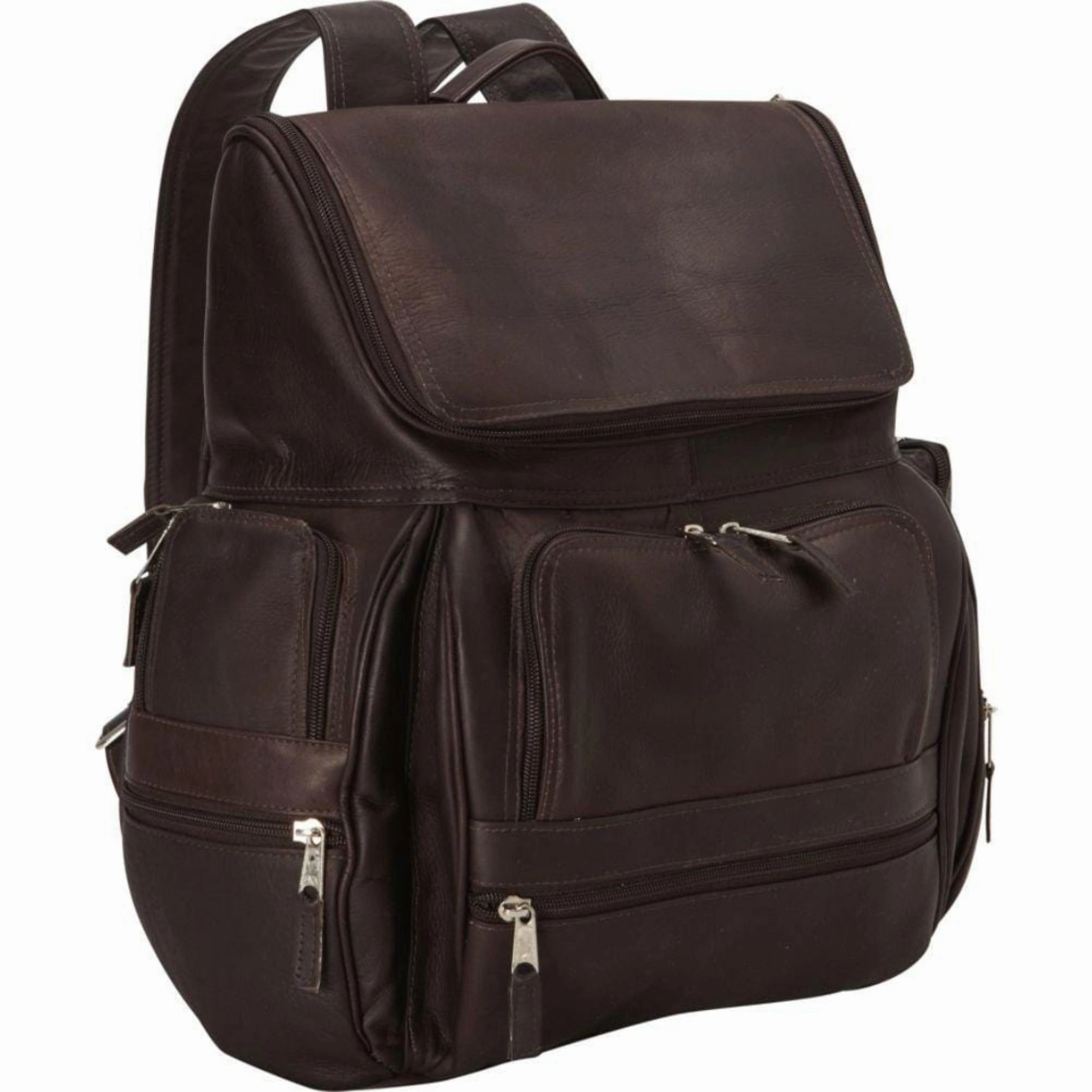 Sporty Vibe Urban Utility Explorer Leather Laptop Backpack
