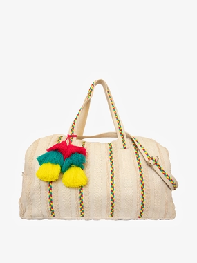 Luxury Statement Sparkle Detail Sienna Striped Weekender