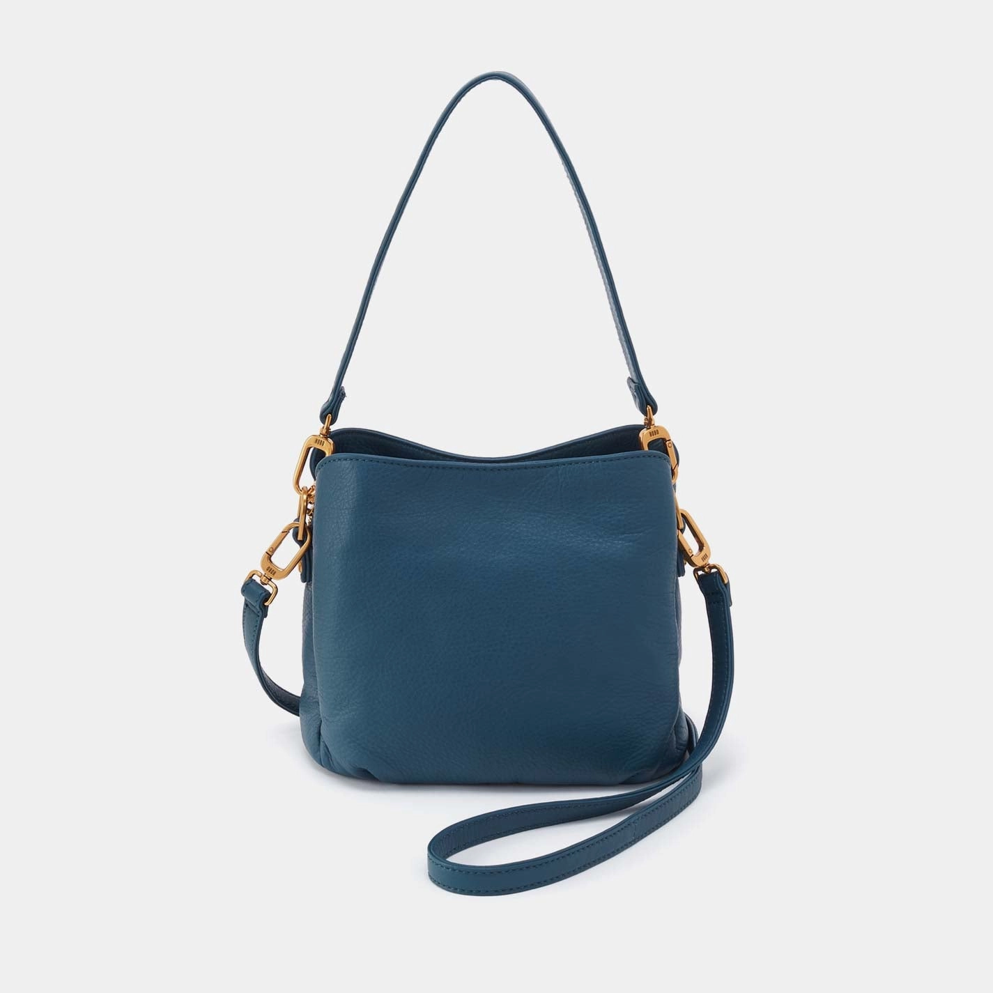 Compact Fit Starr Convertible Shoulder Bag in Pebbled Leather - Peacock Feather
