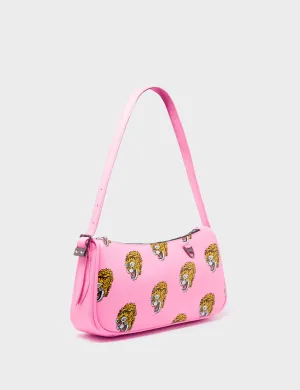 Fashion Ready Lucas Hobo Mini Bubblegum Pink Handbag - Blazing Tiger Print