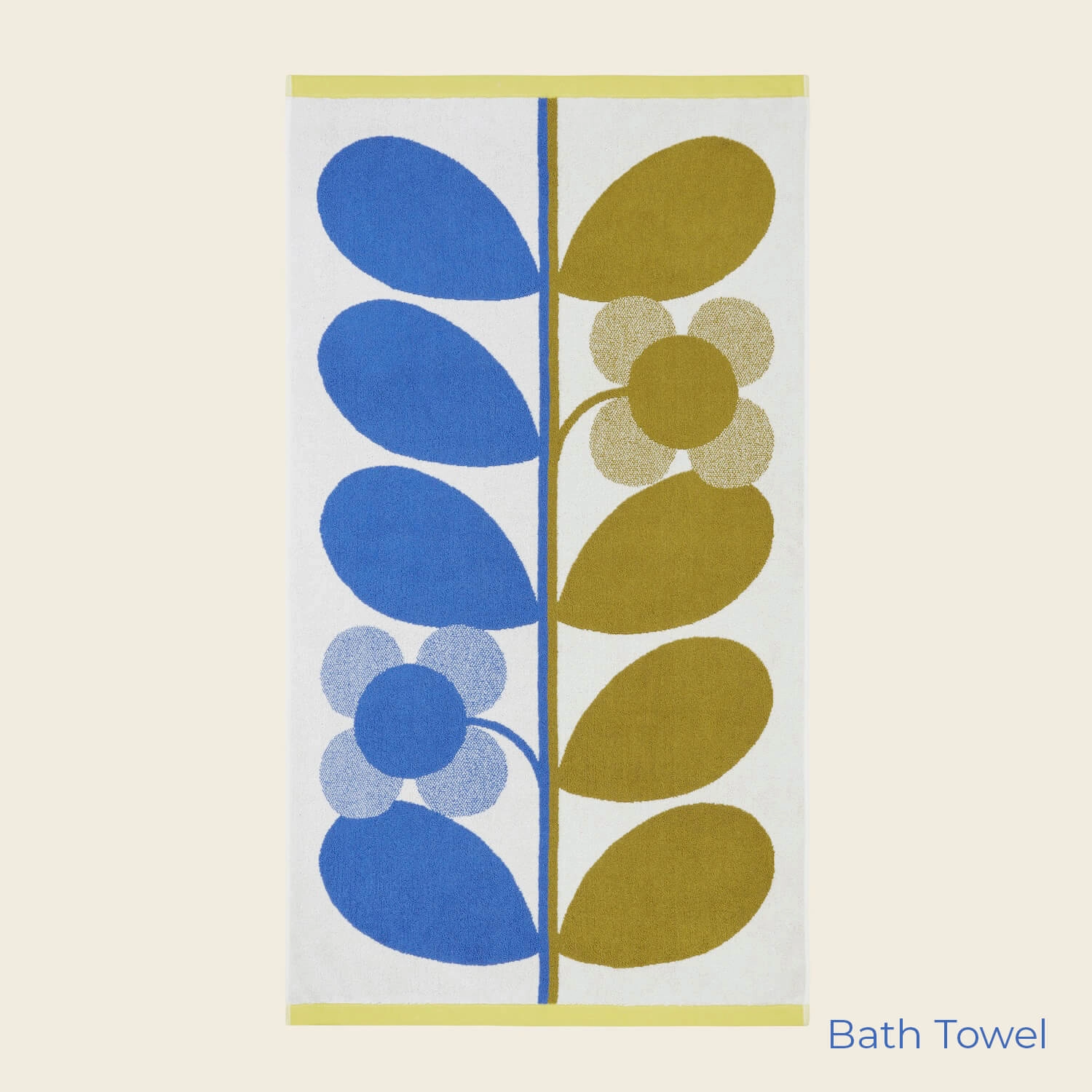 Soft Texture Comfort functionality Stem Bloom Duo Towels - Blue and Fawn
