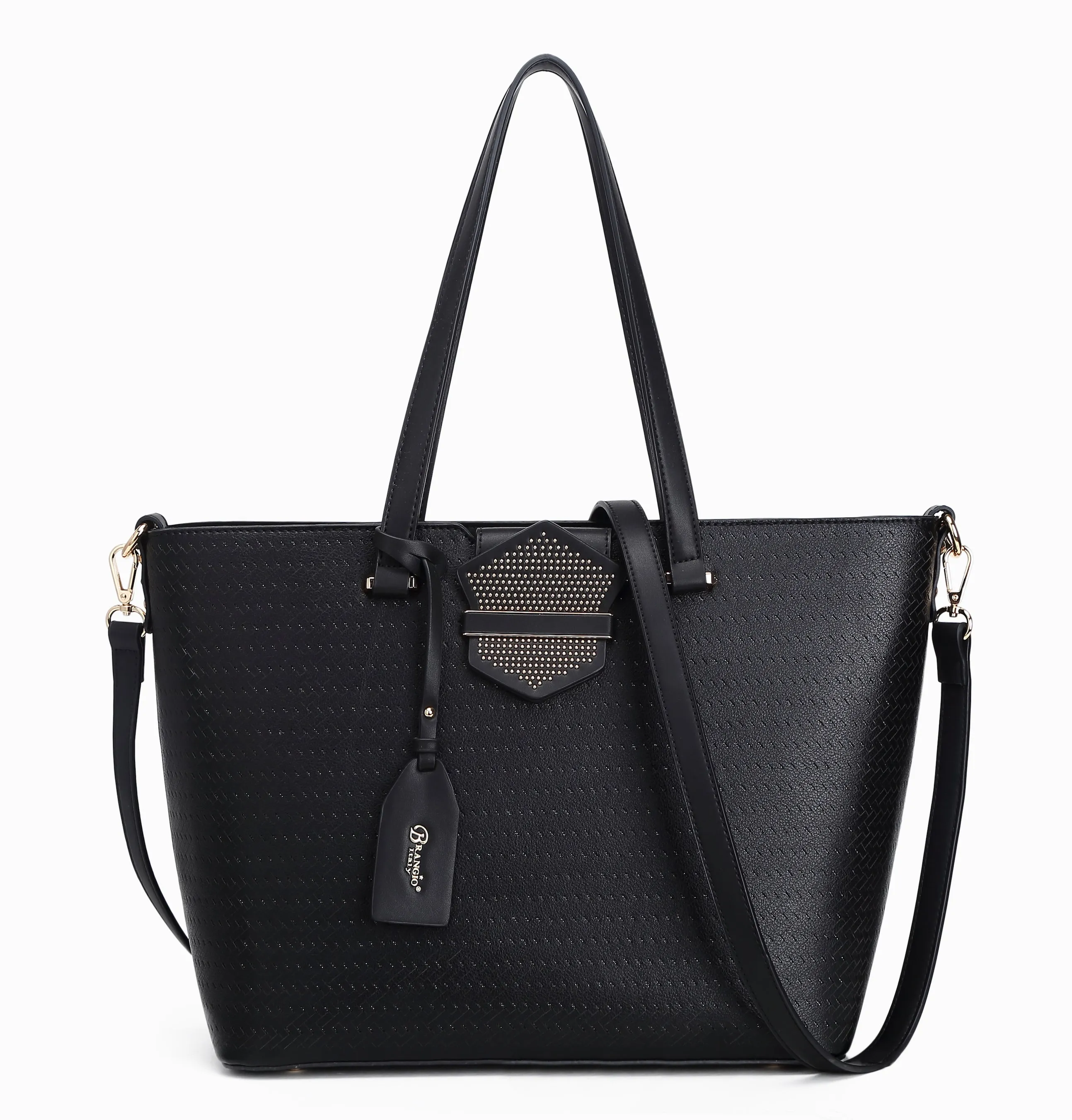 Chic Finish Elegant fashion purse Brangio Stylish Perforated Tote Bag