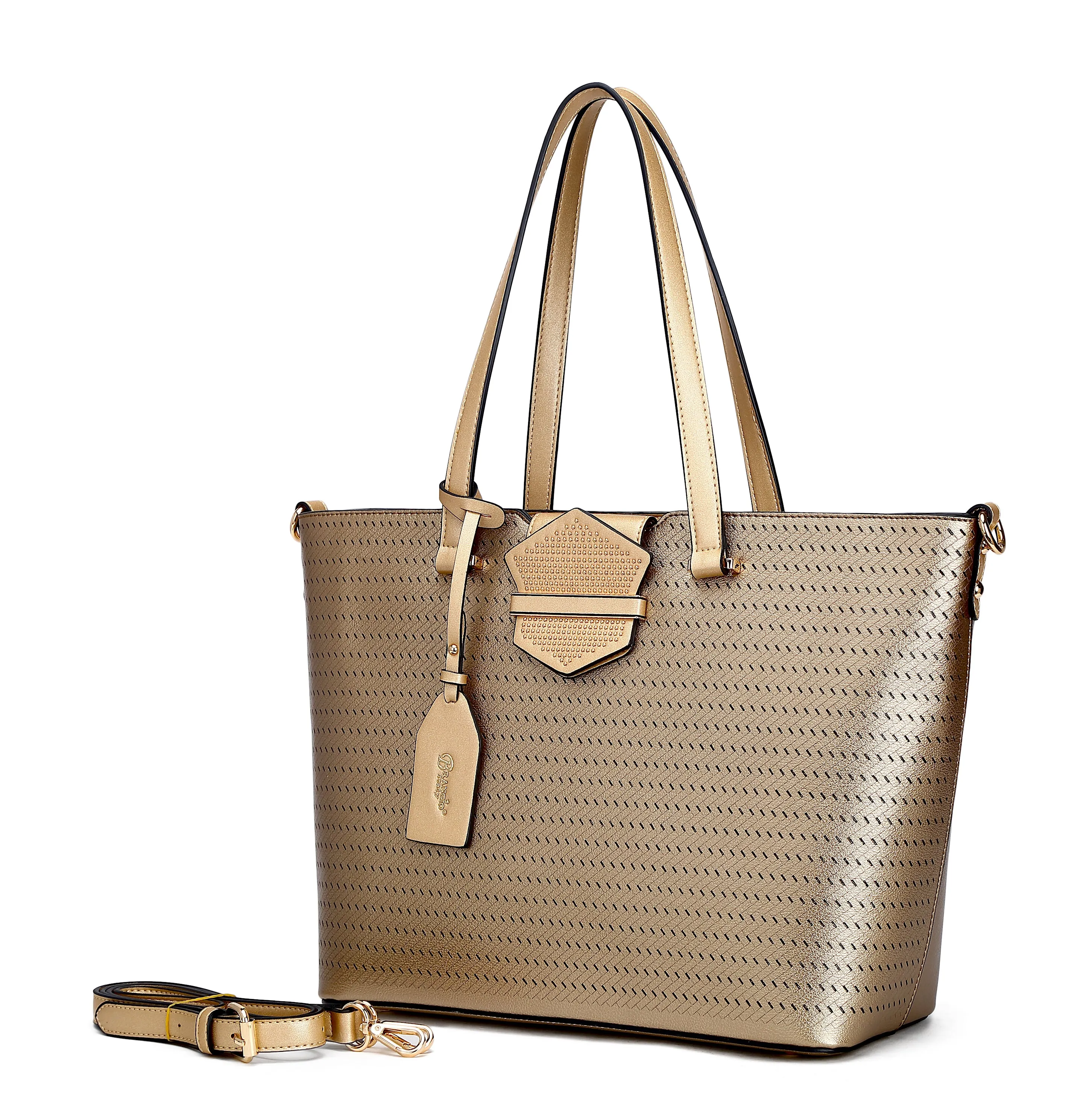 Sophisticated Daily Premium Fashion Brangio Stylish Perforated Tote Bag