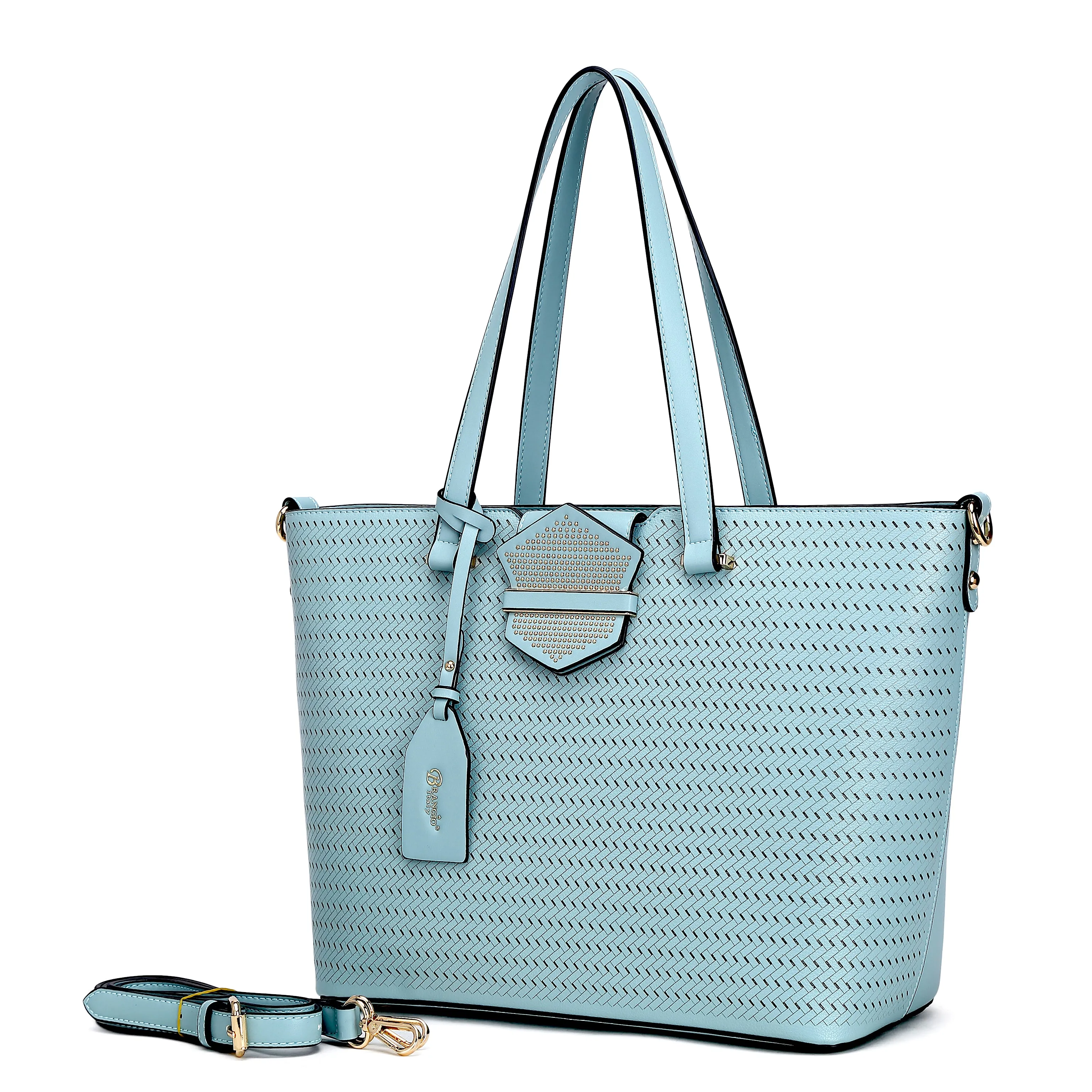 Classic Line Modern Finish Brangio Stylish Perforated Tote Bag