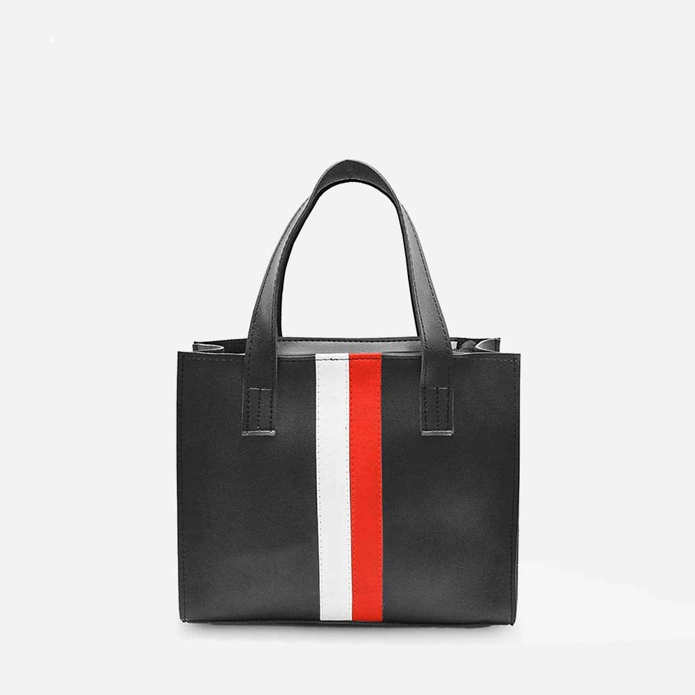 Strip Bag Black Refined Modernity Elegant Simplicity