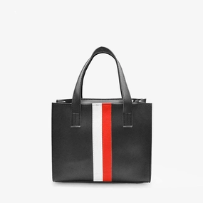 Strip Bag Black Refined Modernity Elegant Simplicity