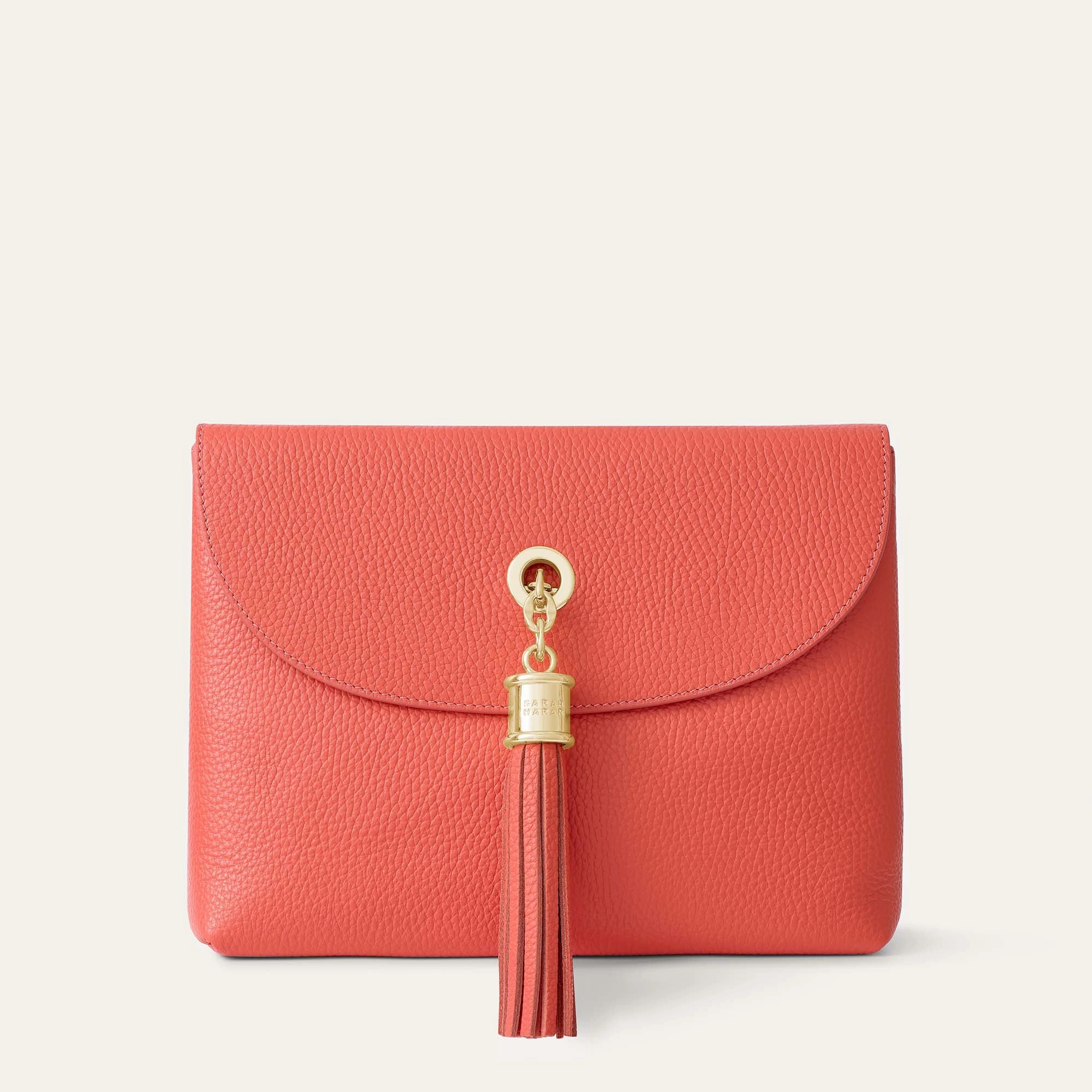 Fashion Statement Jasmine Crossbody | Coral with Gold hardware