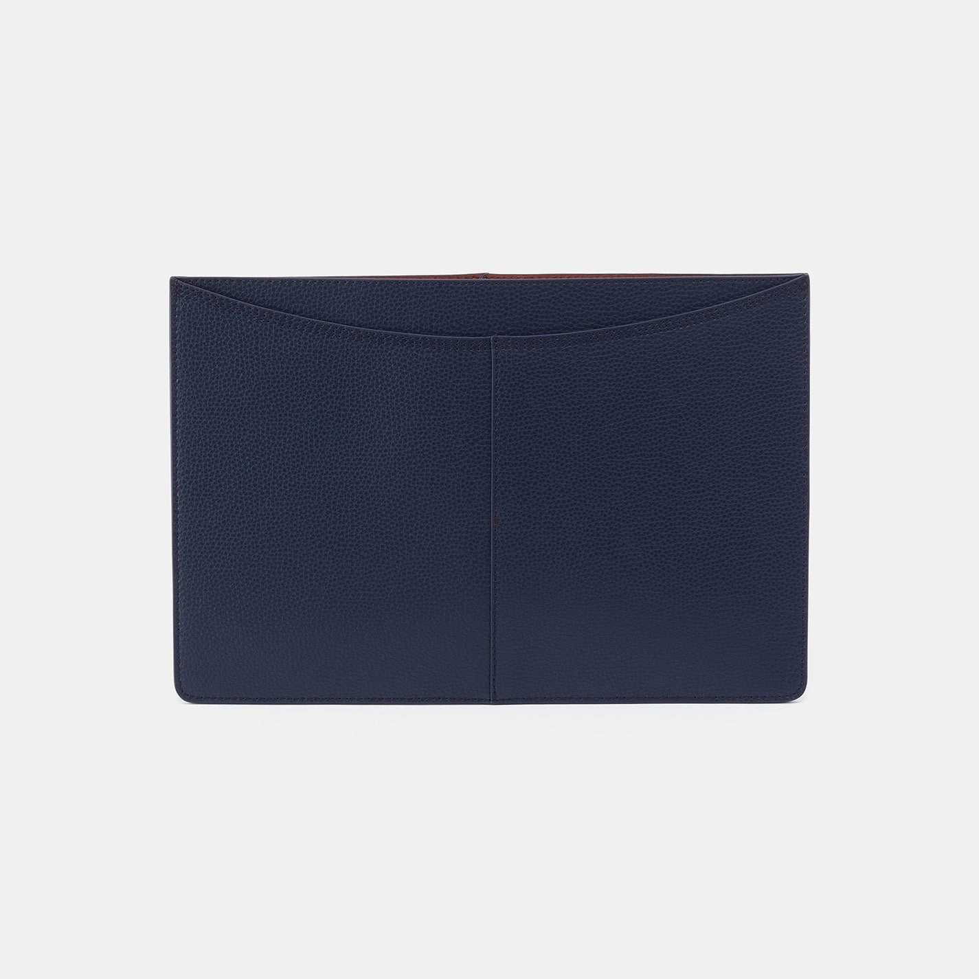 Portable Travel Vida Laptop Sleeve in Micro Pebbled Leather - Mood Indigo