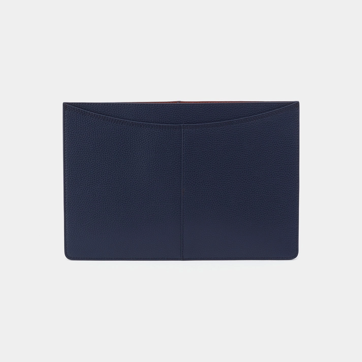 Refined Look Trendy Lifestyle Vida Laptop Sleeve in Micro Pebbled Leather - Mood Indigo