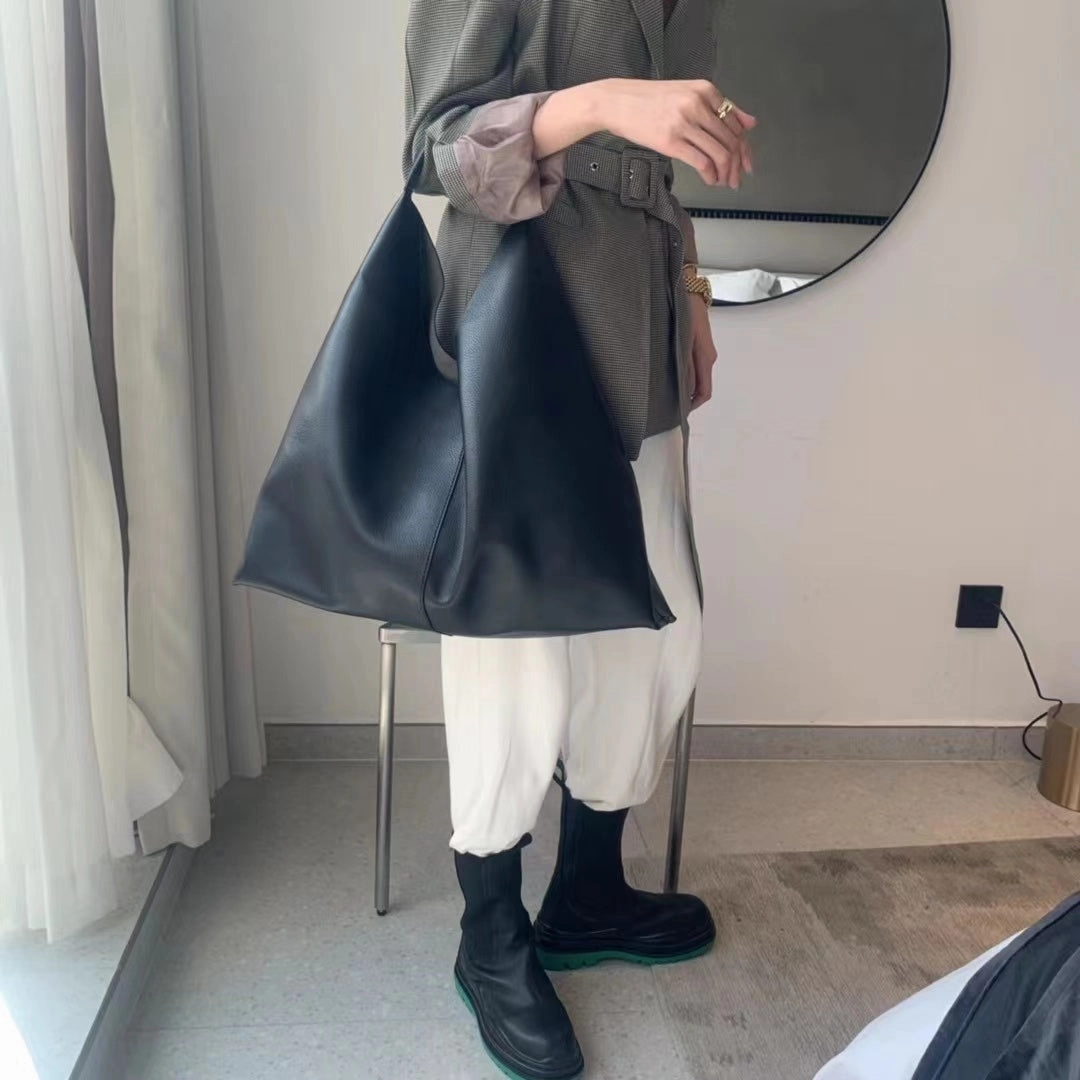 Trendy Carry Elena Handbags Large Hobo Leather Shoulder Bag