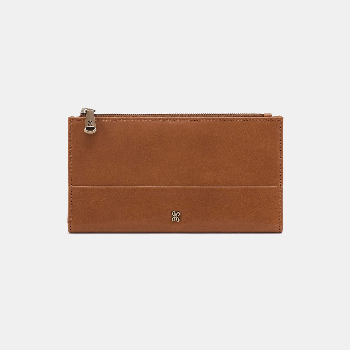 Jill Large Bifold Wallet in Polished Leather - Truffle Multi Purpose