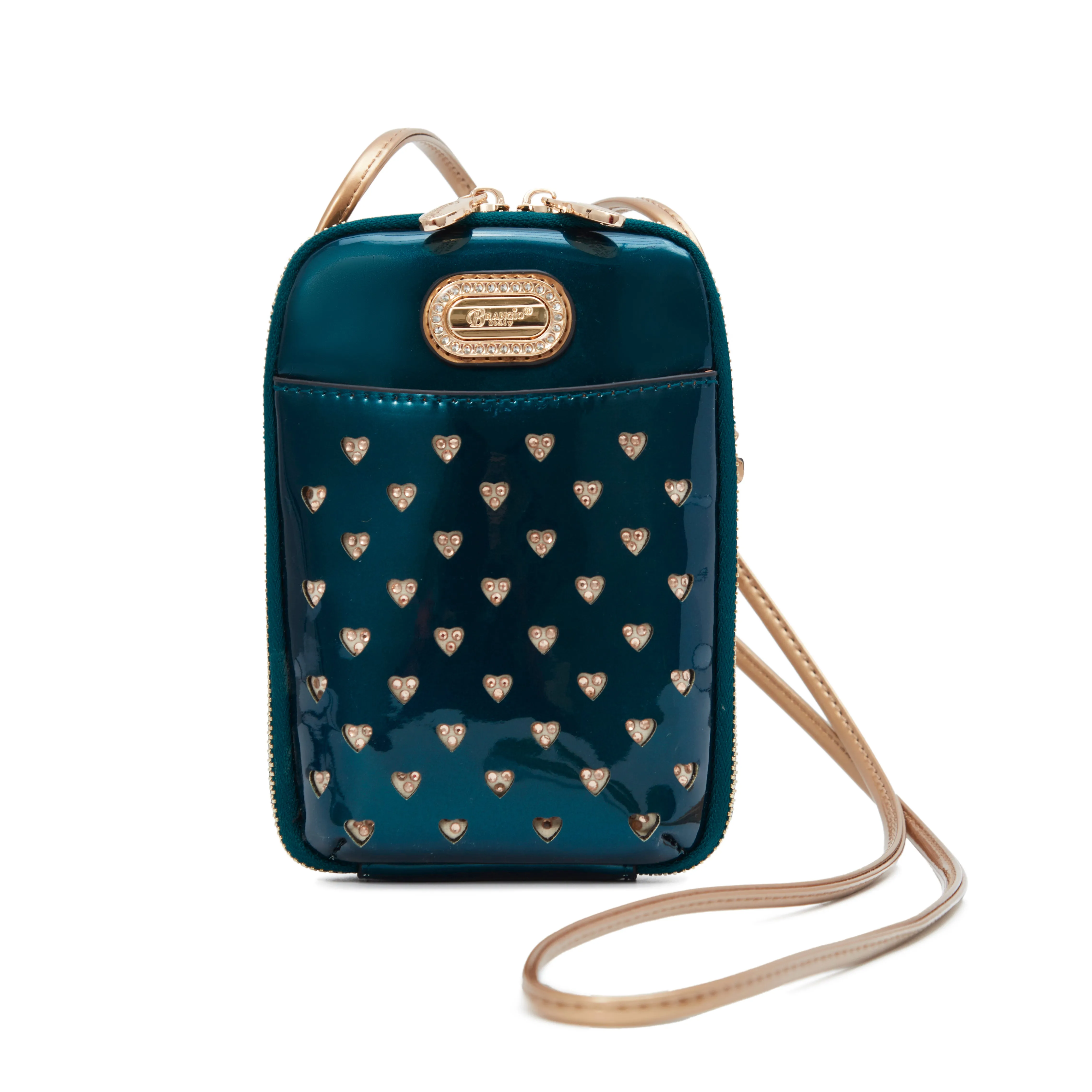 Refined Shape Sophisticated Style Brangio Luxe Heart Cutout Crossbody Bag