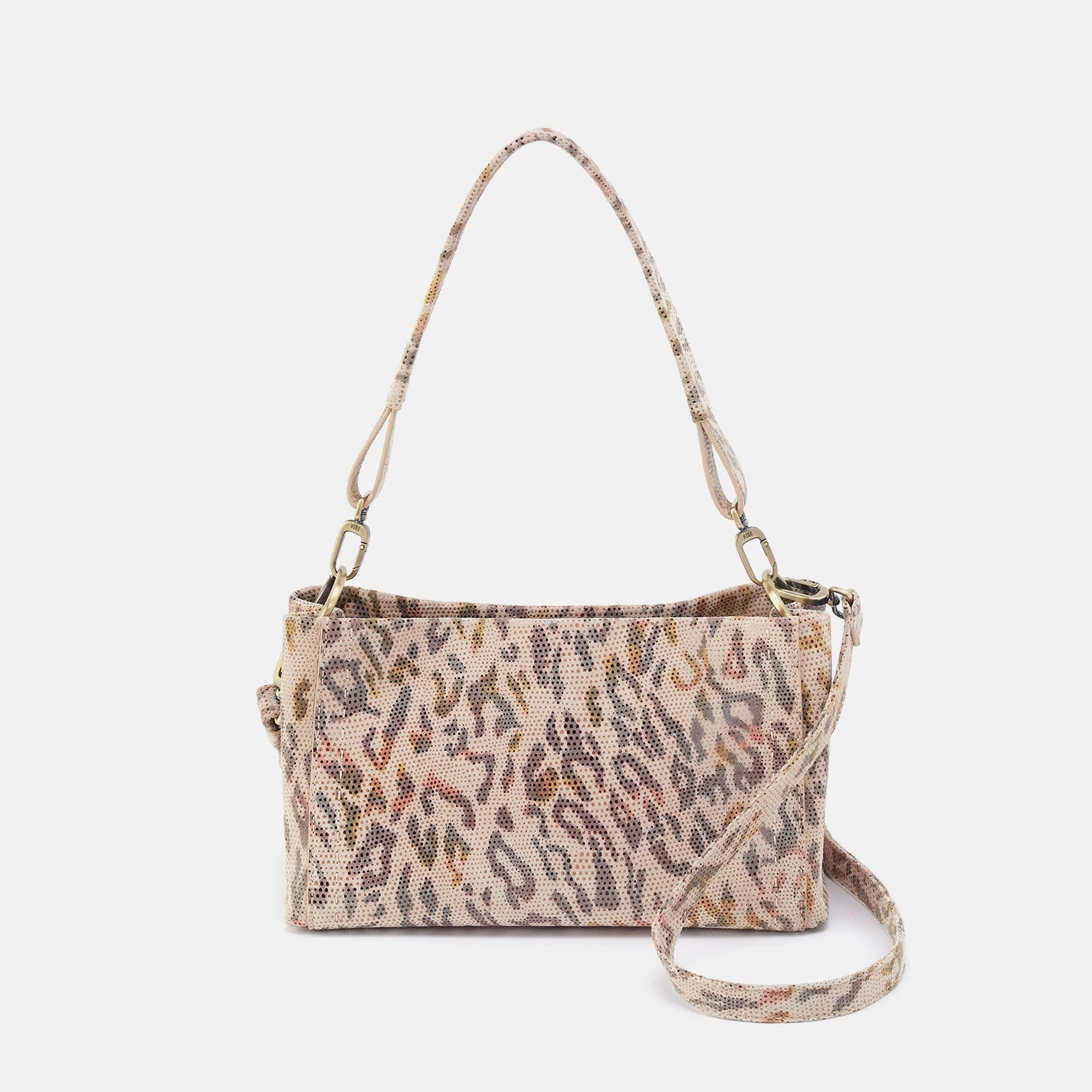 Seneca Shoulder Crossbody In Printed Leather - Summer Safari Sleek Urban Look Practical features that help keep your items safe and secure