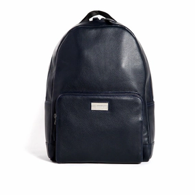 Workday Function Stuart Backpack - Navy Leather
