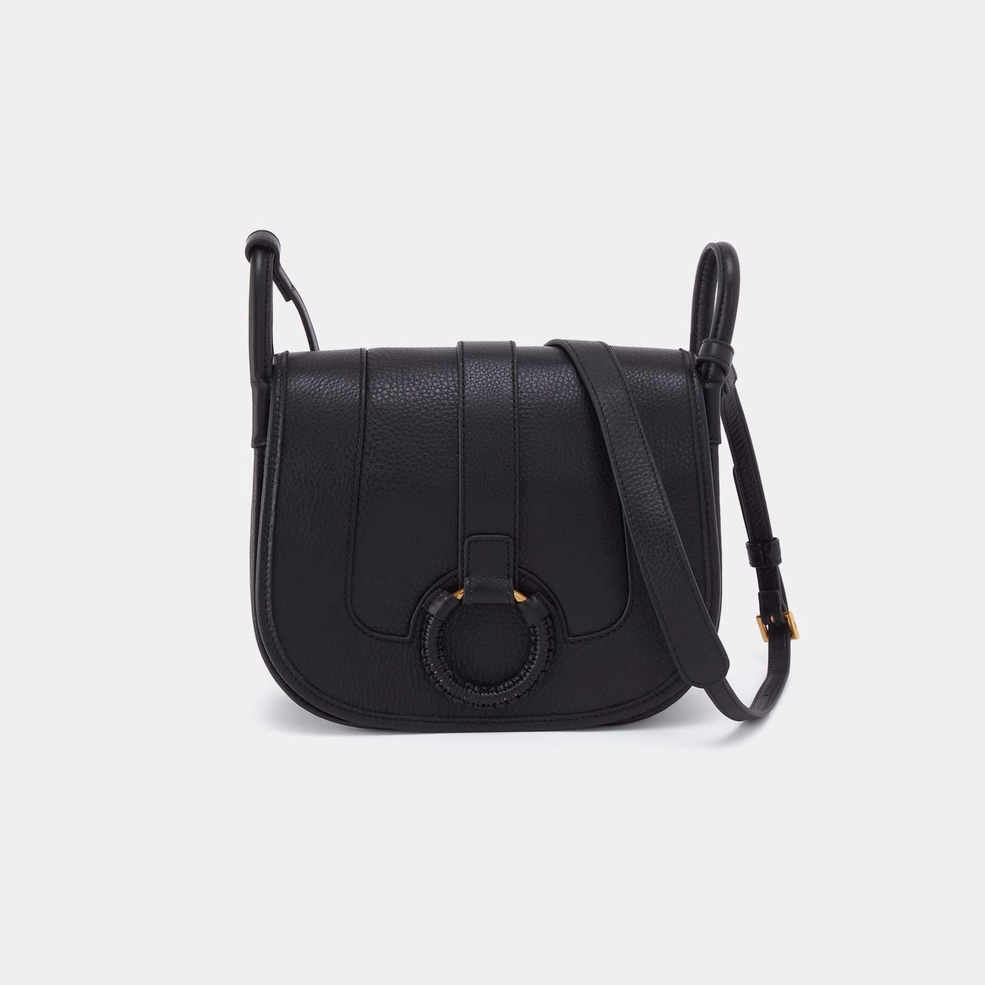 Classic Daily Fashion Kiva Large Crossbody in Pebbled Leather - Black