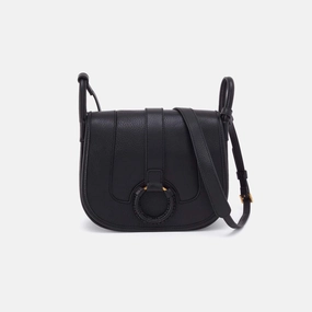 Classic Daily Fashion Kiva Large Crossbody in Pebbled Leather - Black