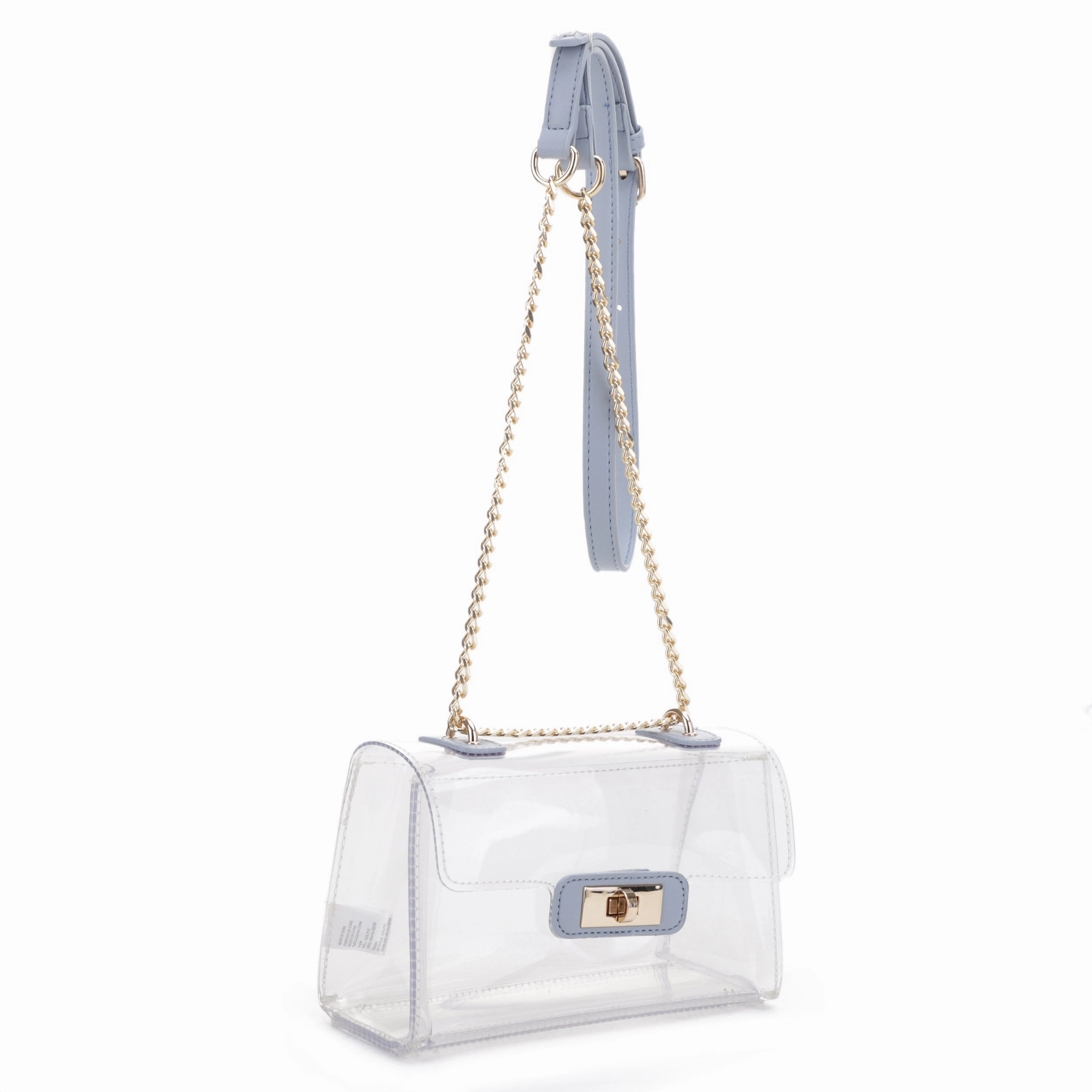 Avery Turn Lock Hardware Clear Crossbody Travel Essential