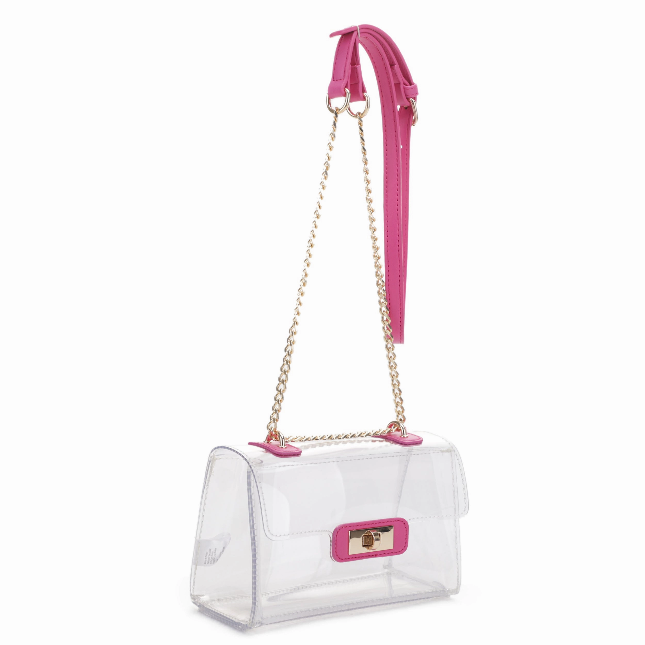 Avery Turn Lock Hardware Clear Crossbody Secure Closure