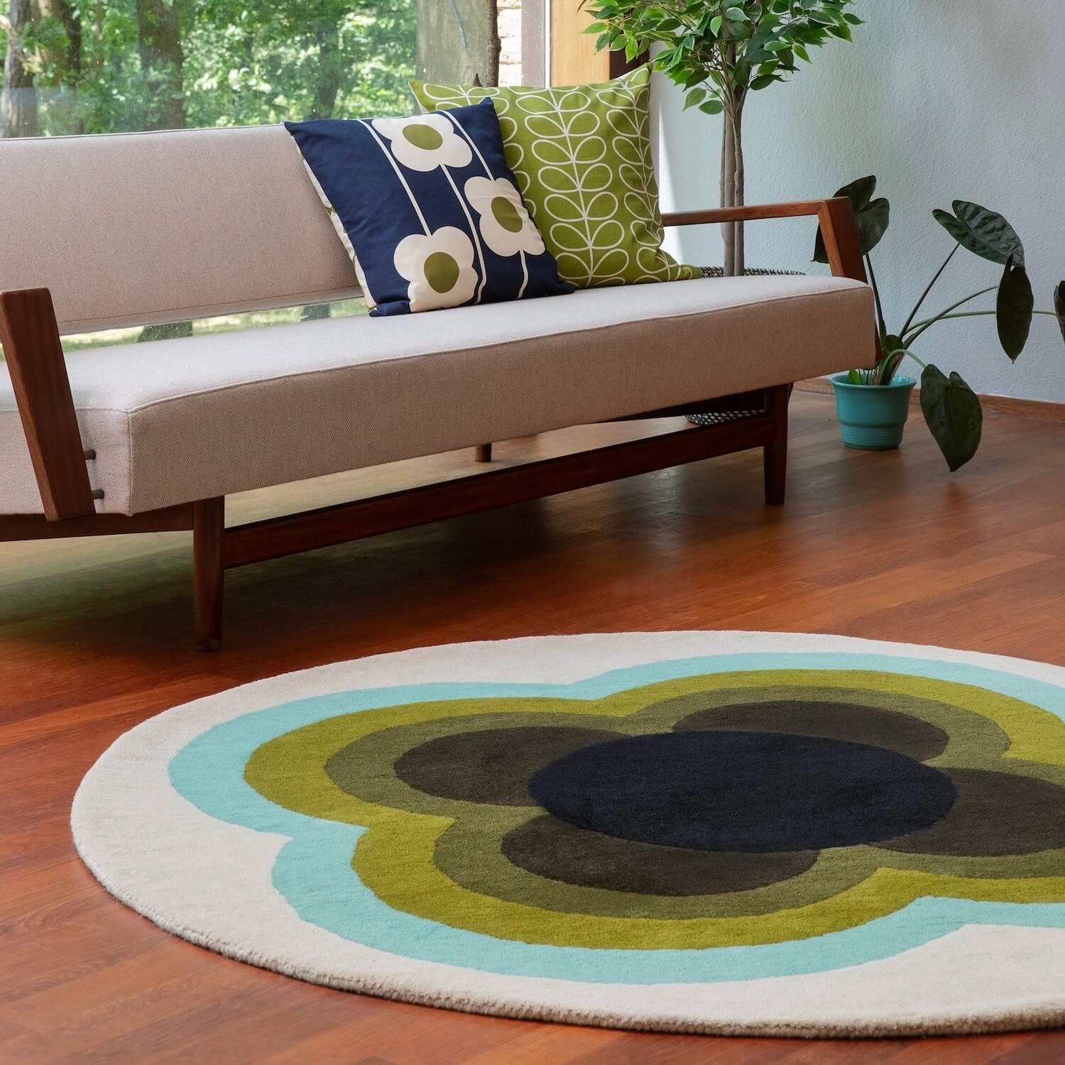 Street Lifestyle Compact Comfort Sunflower Olive Rug