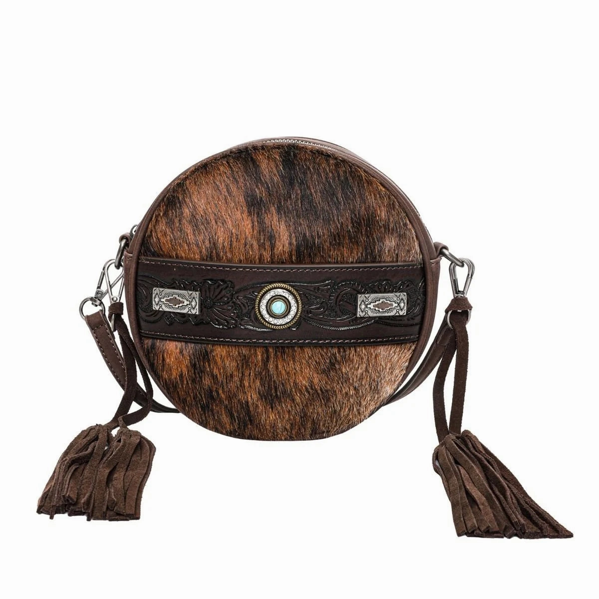Urban Outfit Trinity Ranch Hair On Cowhide Circle Crossbody