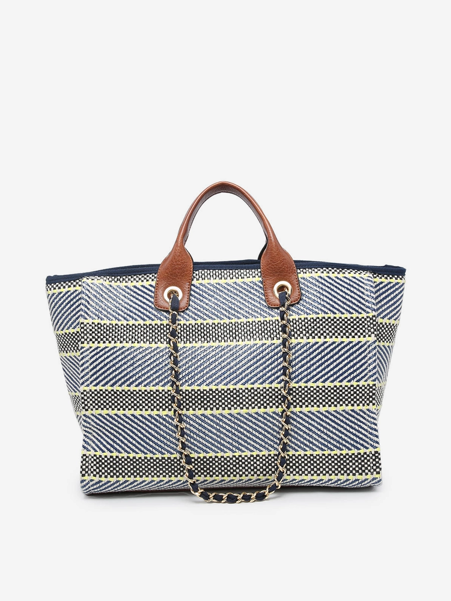 Kristina Vegan Stripe Satchel Stylish Texture Stylish Look