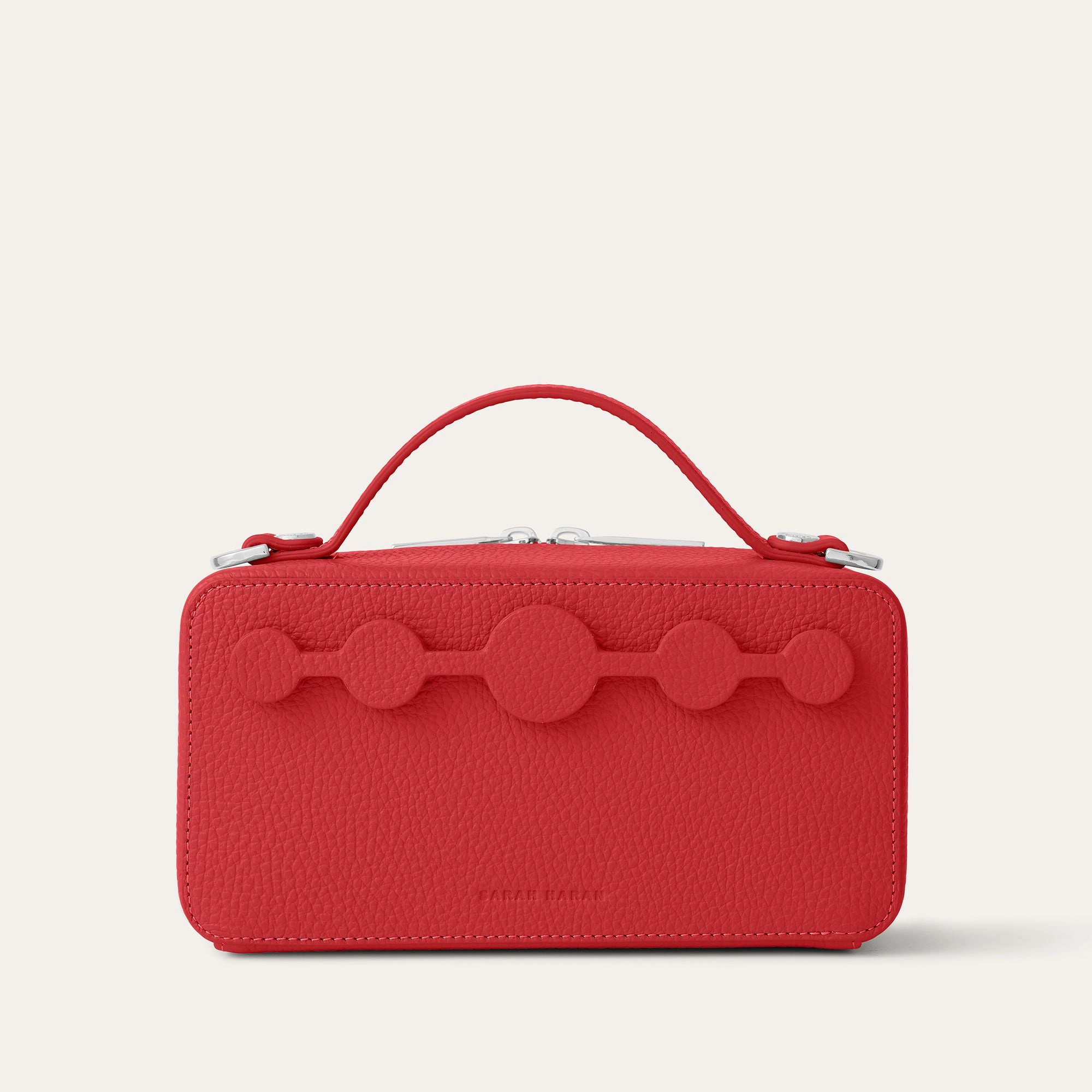 Workday Essential Marie Handbag | Pillarbox Red with Silver hardware