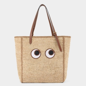 Trendy Journey N/S Raffia Eyes Small Tote