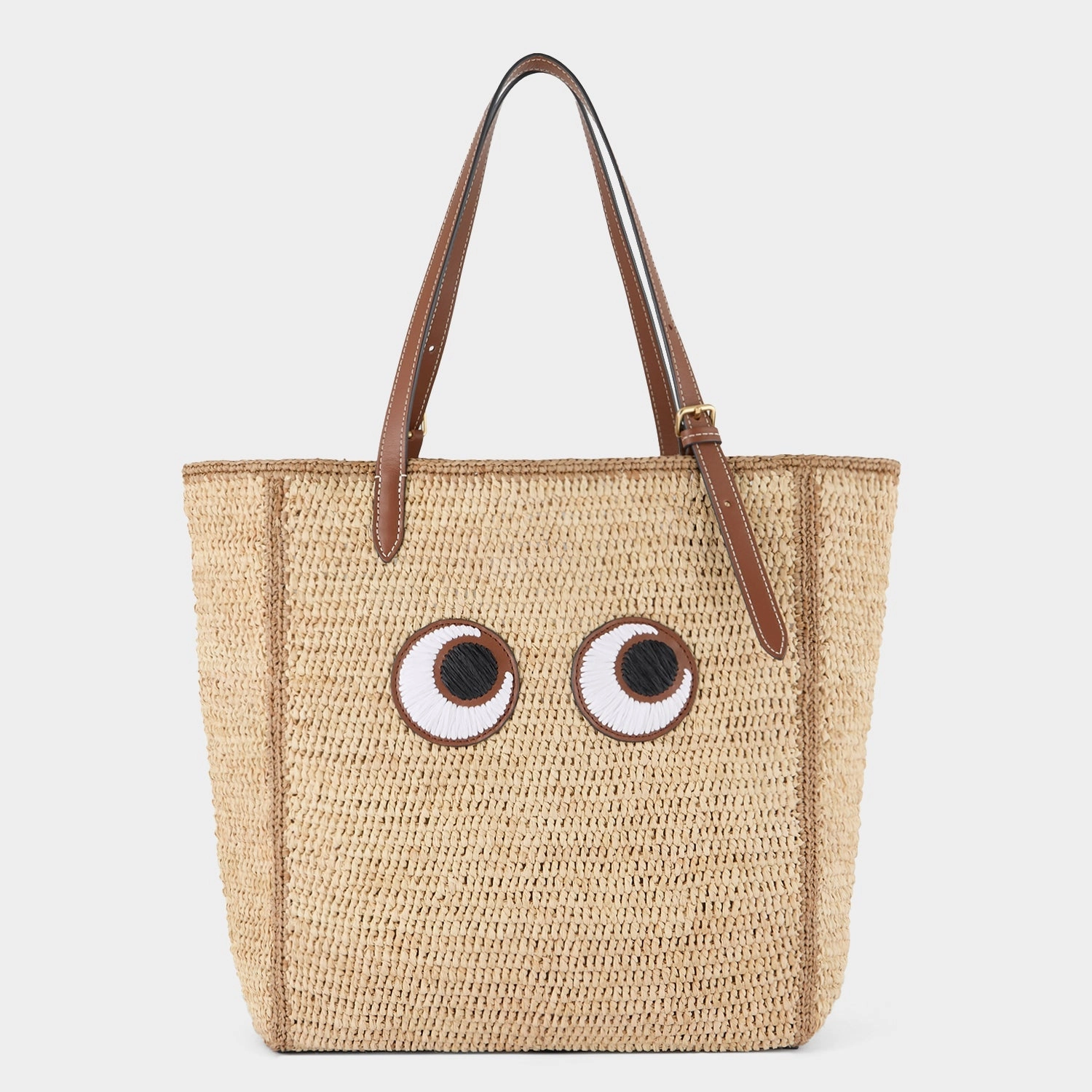 Trendy Journey N/S Raffia Eyes Small Tote