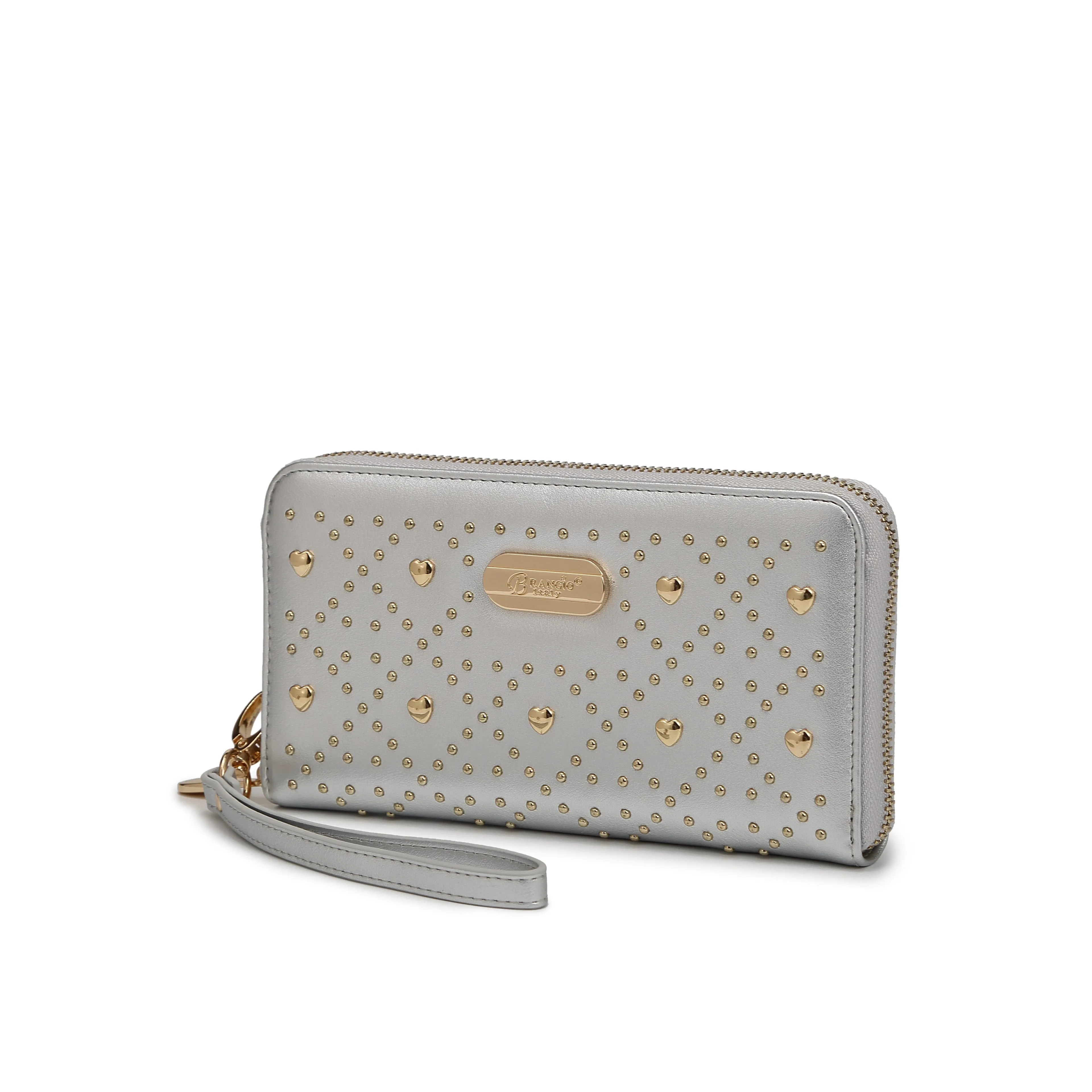 Brangio Glamorous Studded Wristlet Wallet Timeless Edge