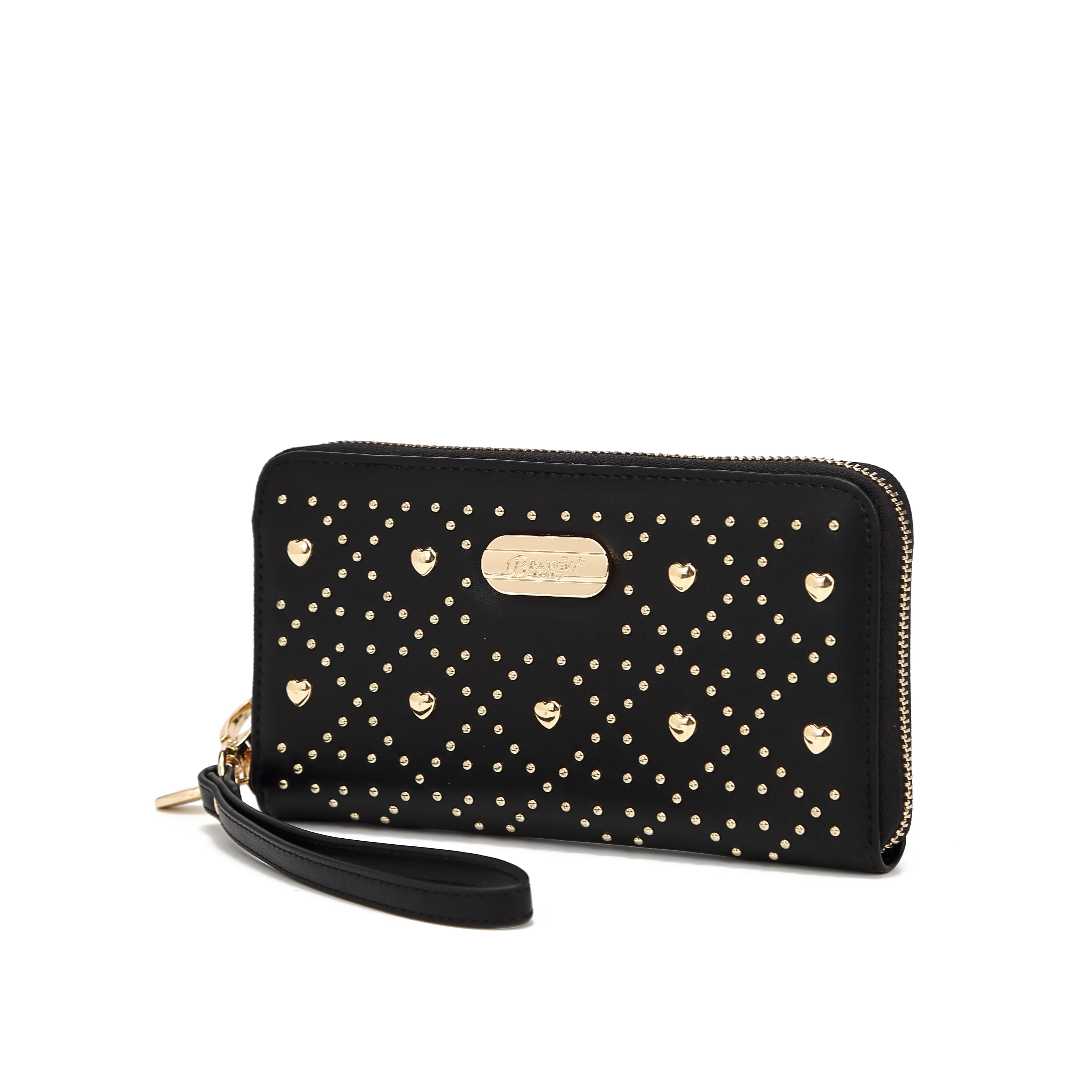 Smart Evening Work Function Brangio Glamorous Studded Wristlet Wallet