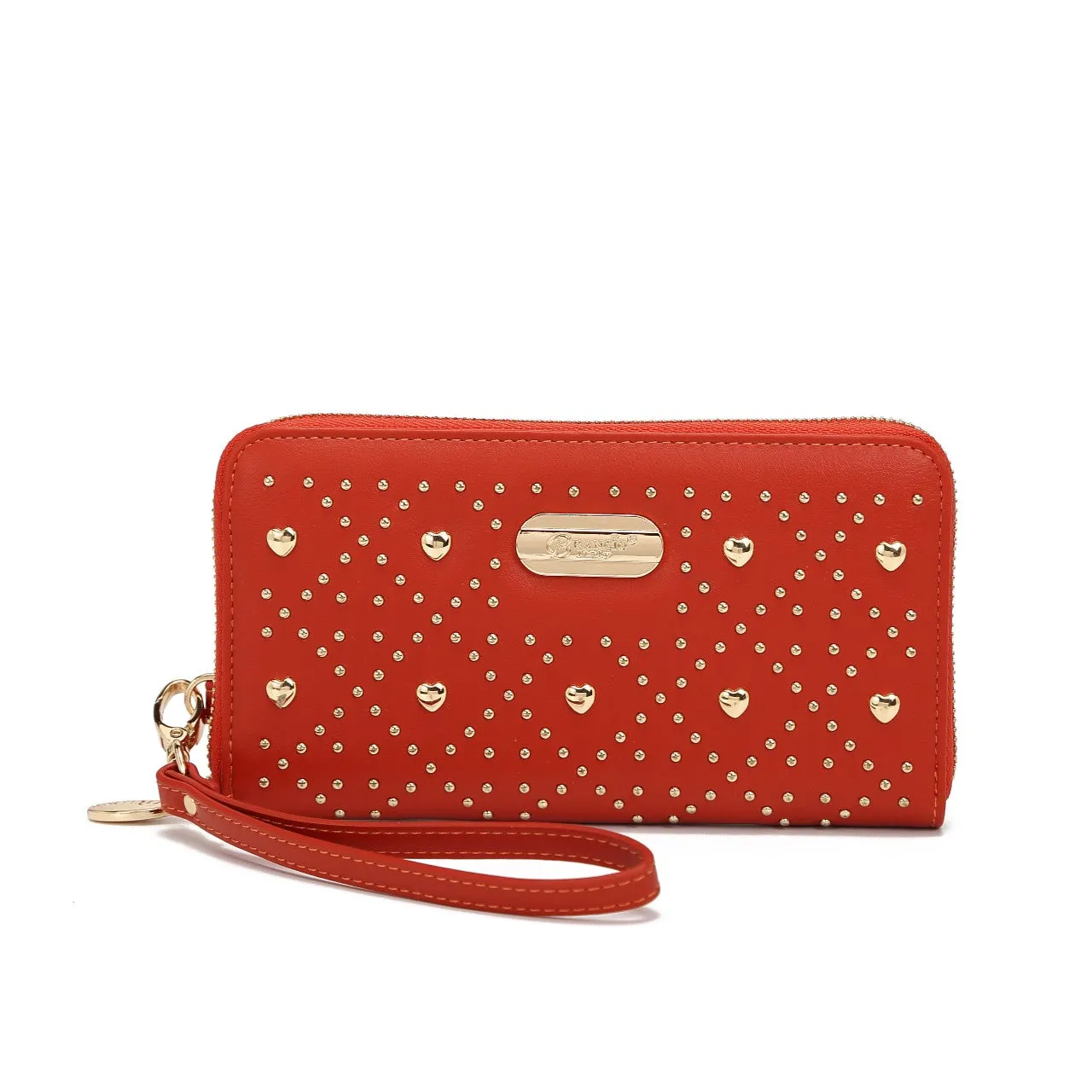Brangio Glamorous Studded Wristlet Wallet Unique shape carrier