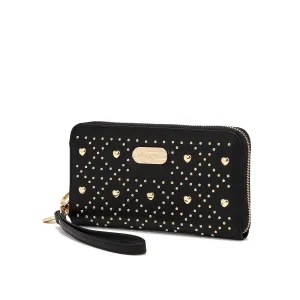 Smart Evening Work Function Brangio Glamorous Studded Wristlet Wallet