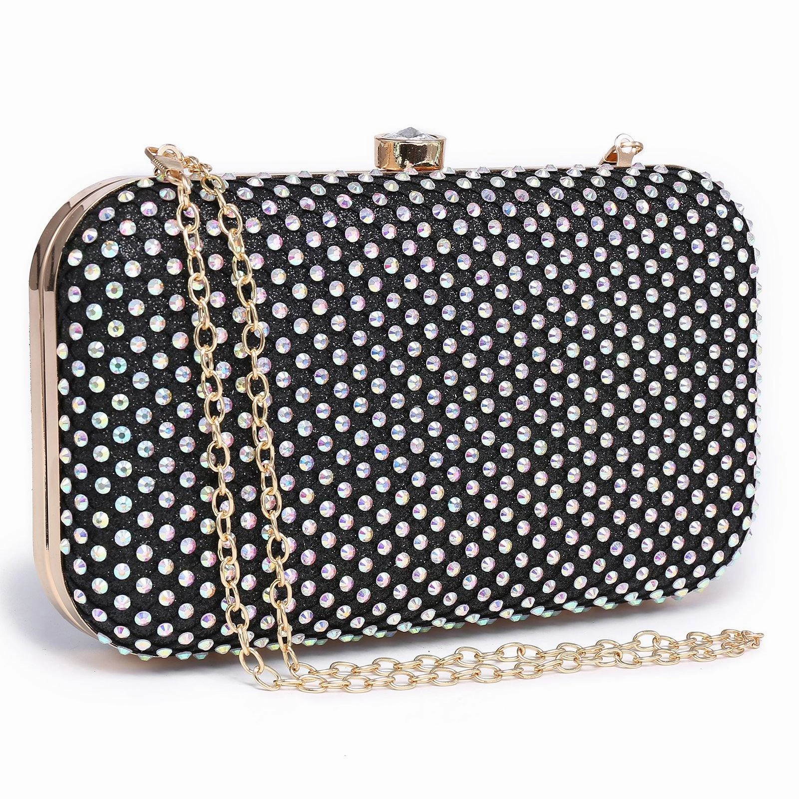 Womens Sparkling Rhinestone Clutch Evening Purse for Prom Party Wedding Dasein Seasonal Favorite Timeless Design