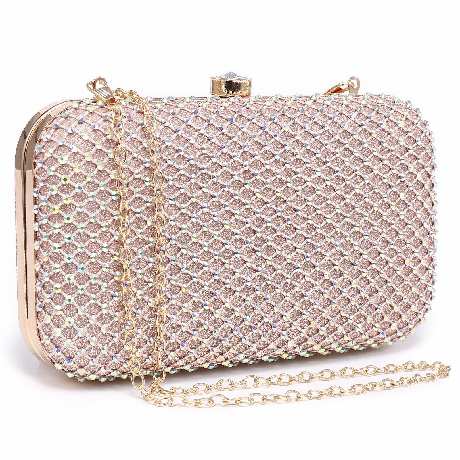 Everyday Carry Womens Sparkling Rhinestone Clutch Evening Purse for Prom Party Wedding Dasein