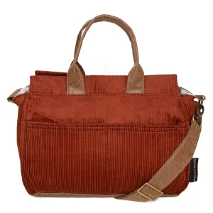 Deep Navy Luxurious evening bag Ivy: Rust Corduroy